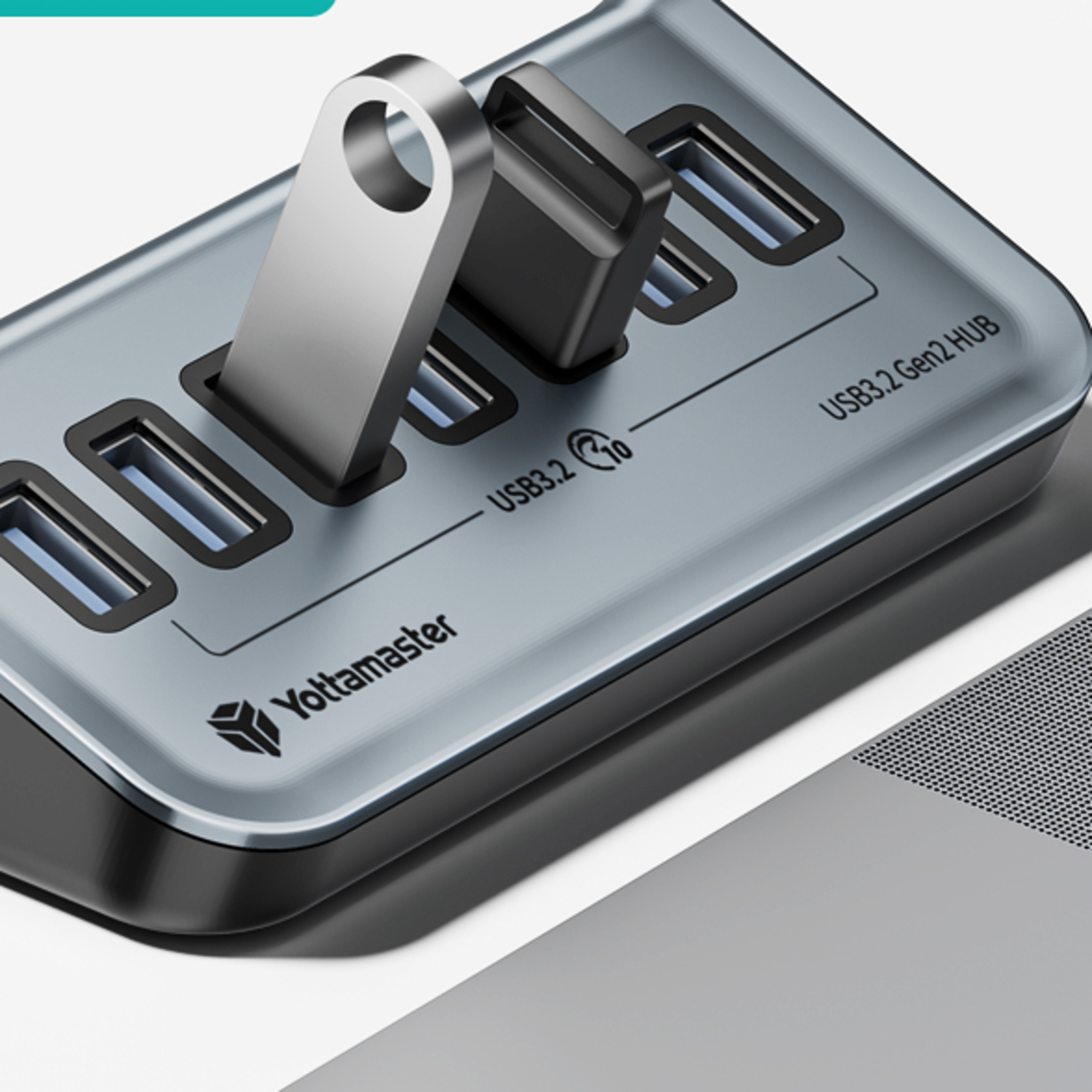 USBC Hub Port Powered USB Hub Data Hub For Laptops Surface Pro Portable Hard Drives 0