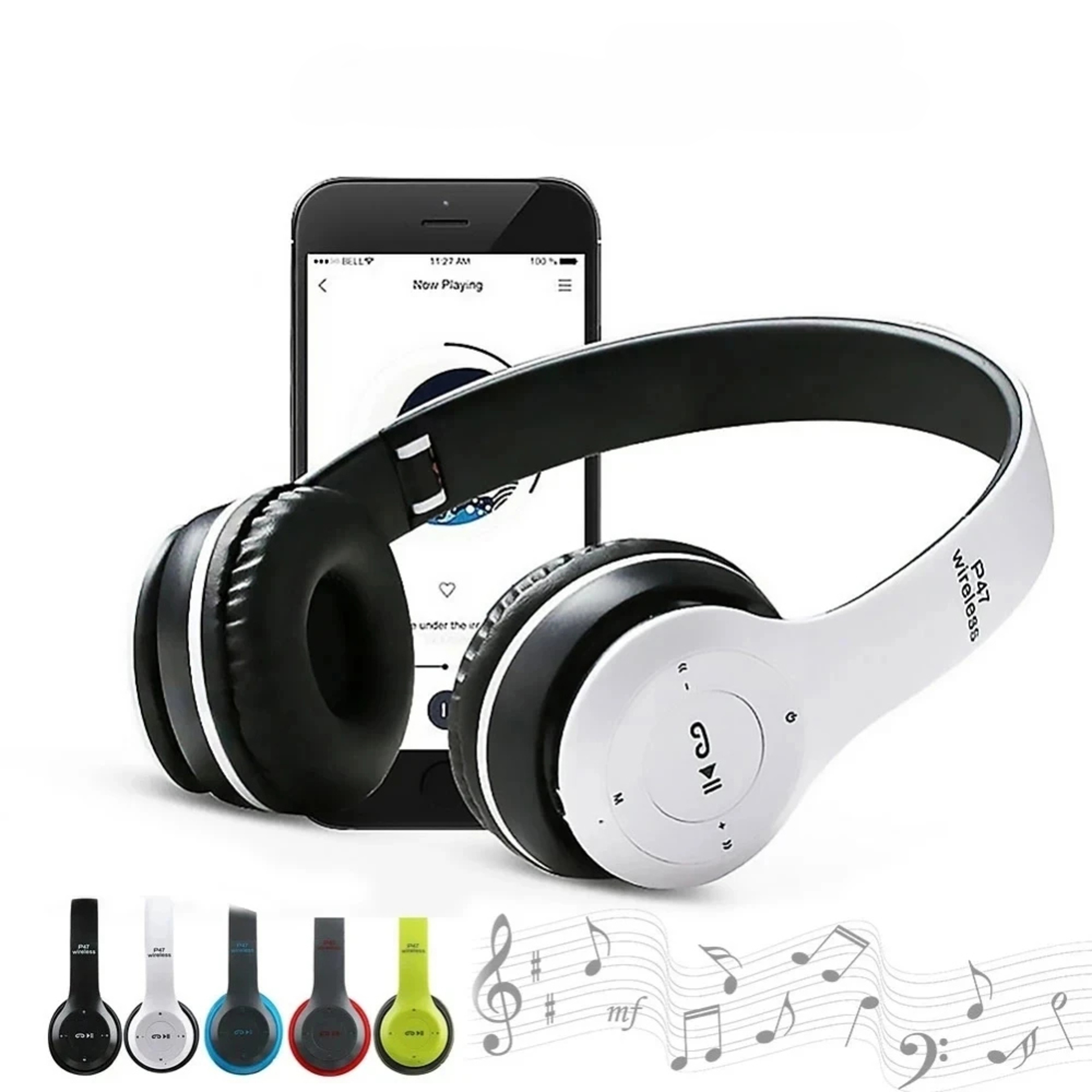 P47 Wireless Headphones Bluetooth 50 Earphones Foldable HIFI Stereo Bass For Music Gaming Kid Girl  3