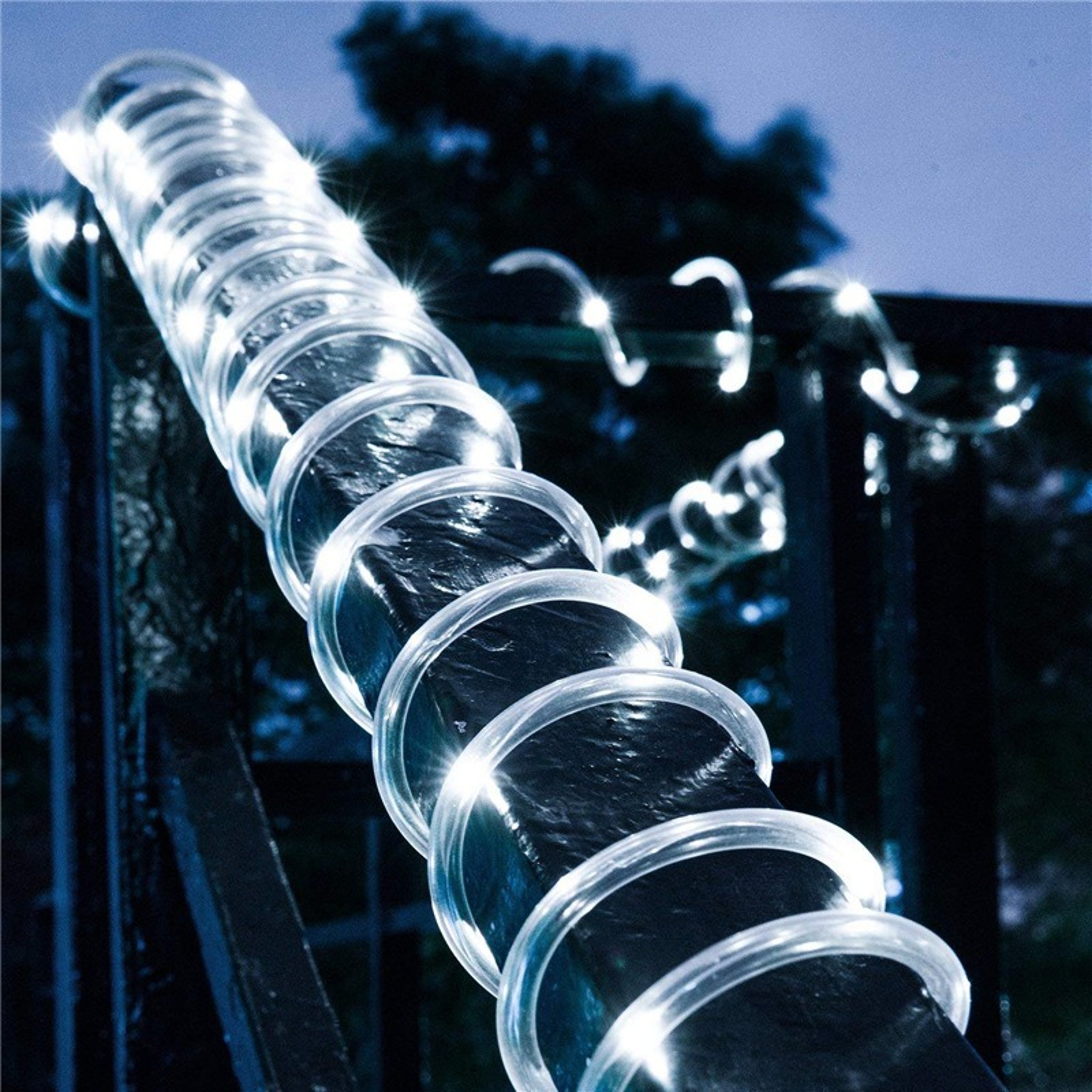 Solar Powered Pipe Shaped Fairy String Lights For Christmas Yard Party Outdoor Decoration Waterproo 3