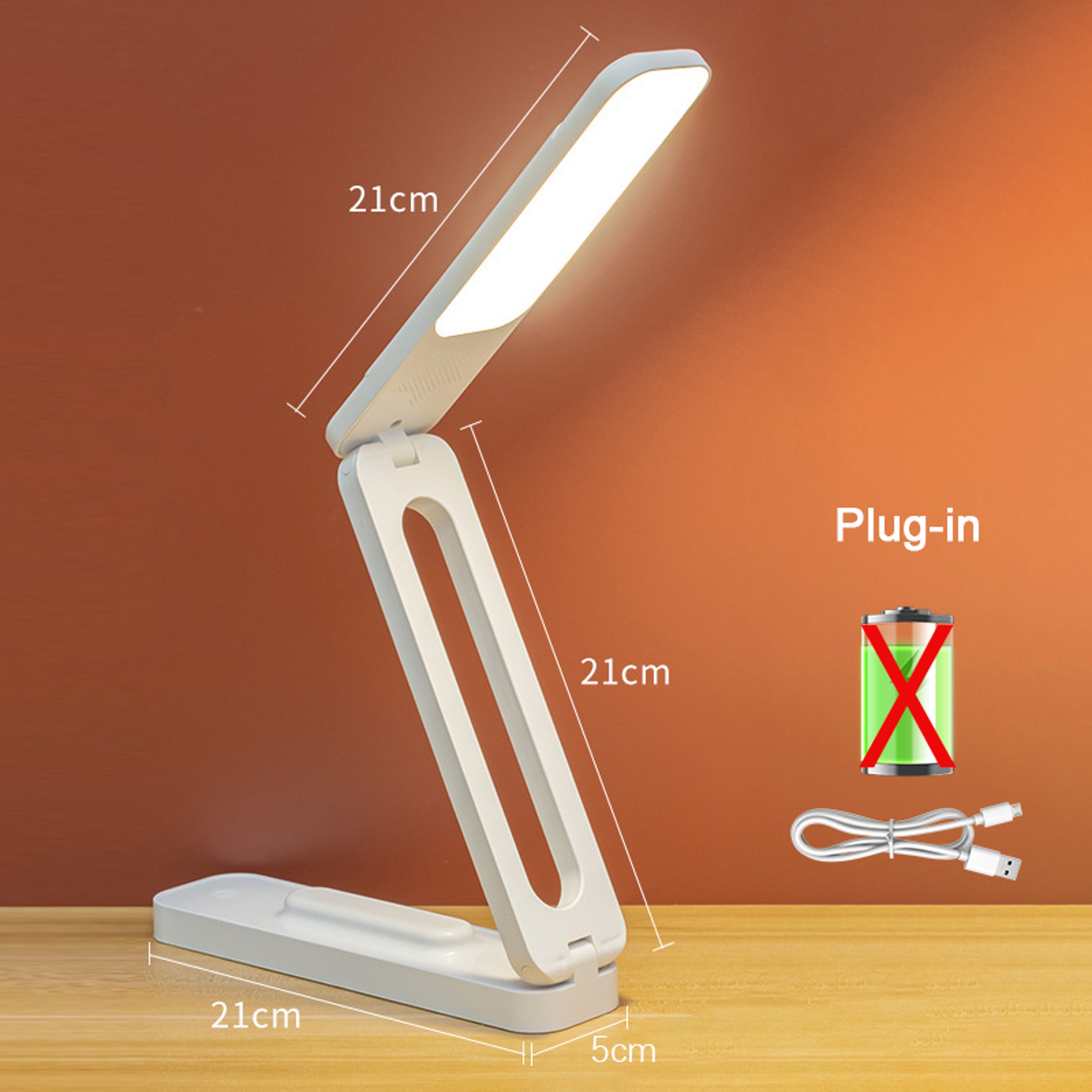 Multi functional Folding Reading Desktop Desk Lamp, Eye Protection LED Desk Light, Infinite Dimming for Bedroom – view 7