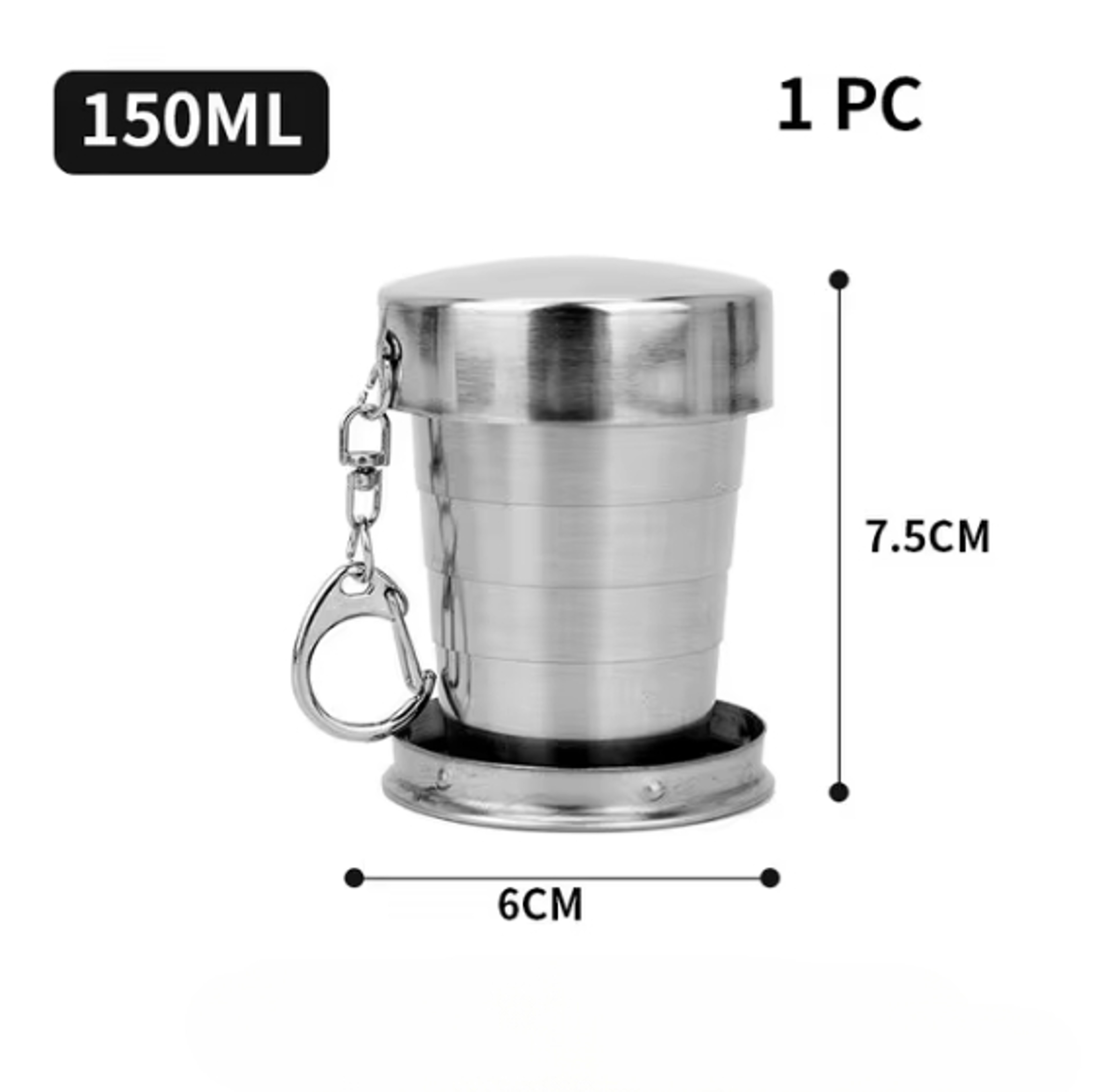 Stainless Steel Folding Cup Portable Outdoor Drink Ware Telescopic Camping Cup Travel Folding Drink 6