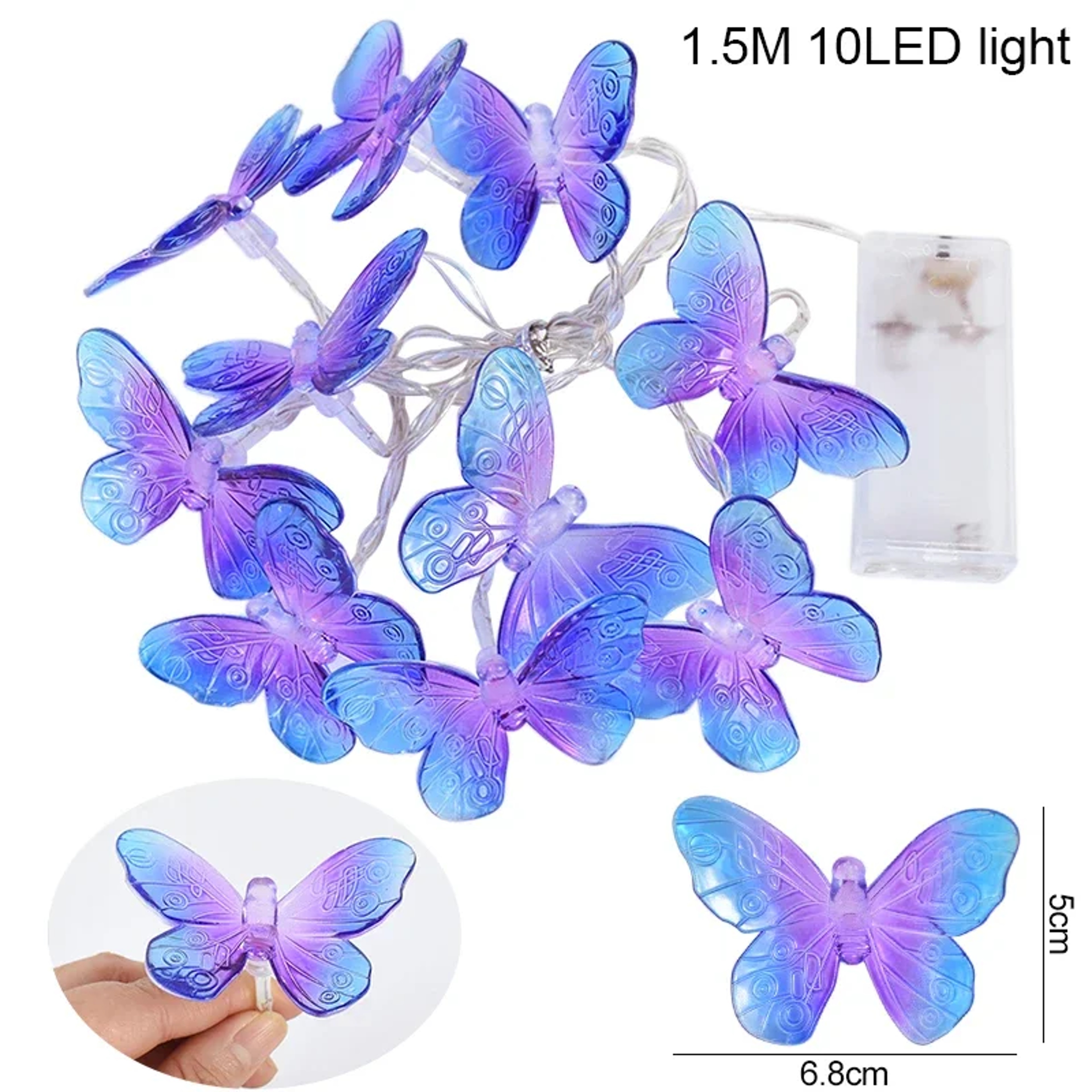 Butterfly Lights String Battery Powered Outdoor Fairy Night Lamp Room Garland Curtain For Girls Bir 4