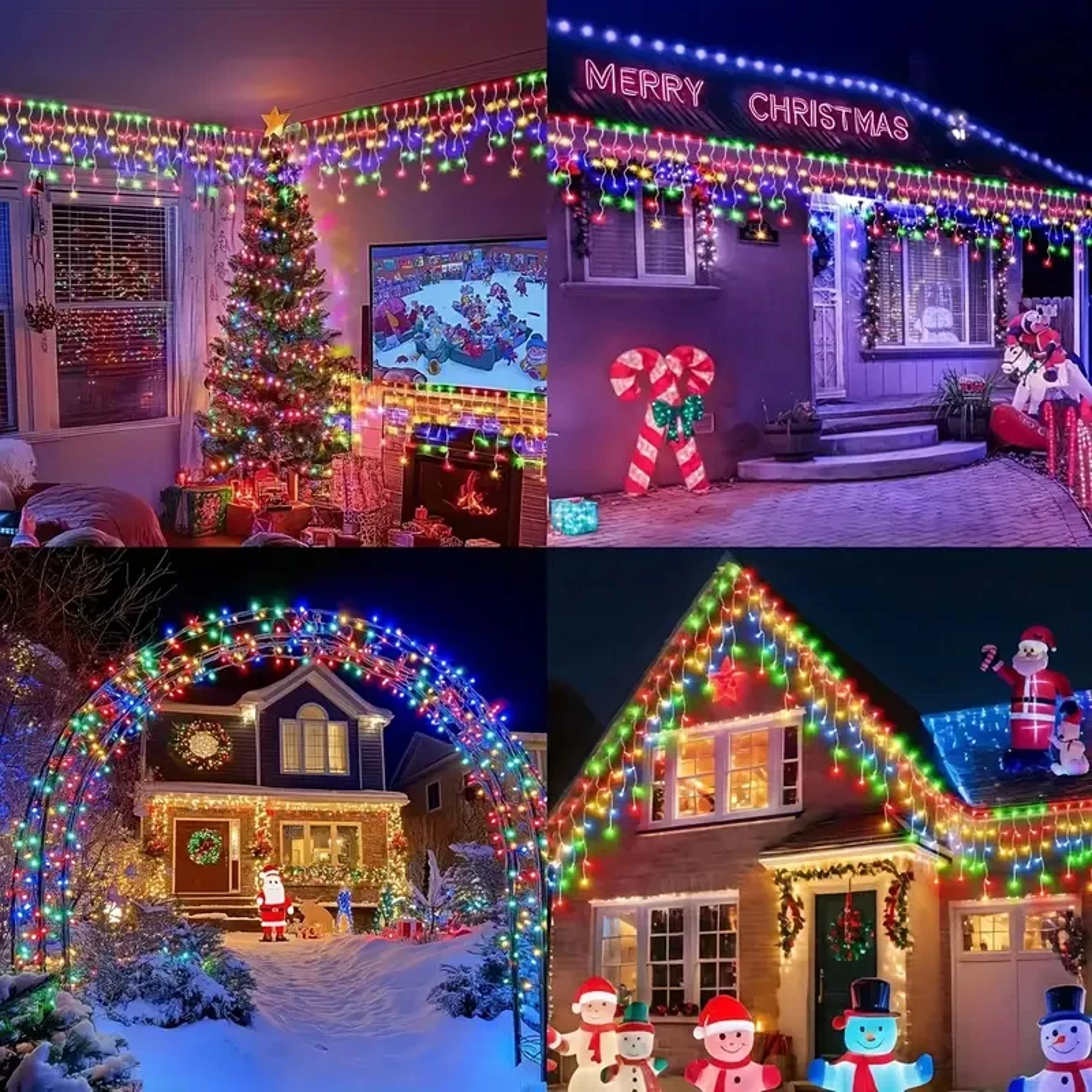 Solar Outdoor Christmas Lights Waterproof Fairy Lights For Home Party Halloween Holiday Decoration 4