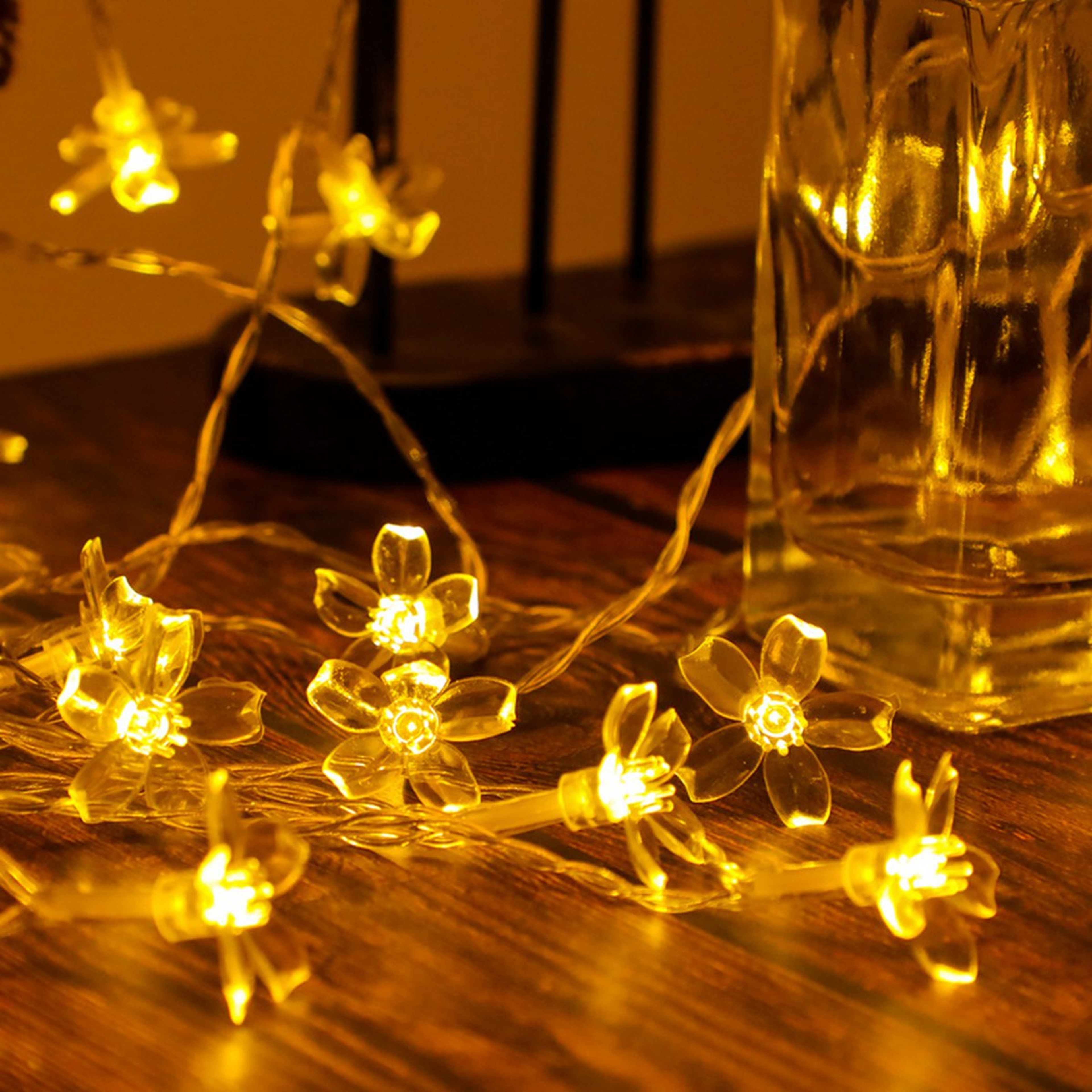 Flower Fairy Lights, Battery Operated String Lights, Waterproof LED Cherry Blossom Lights for Party, Wedding, Home Decor – view 2