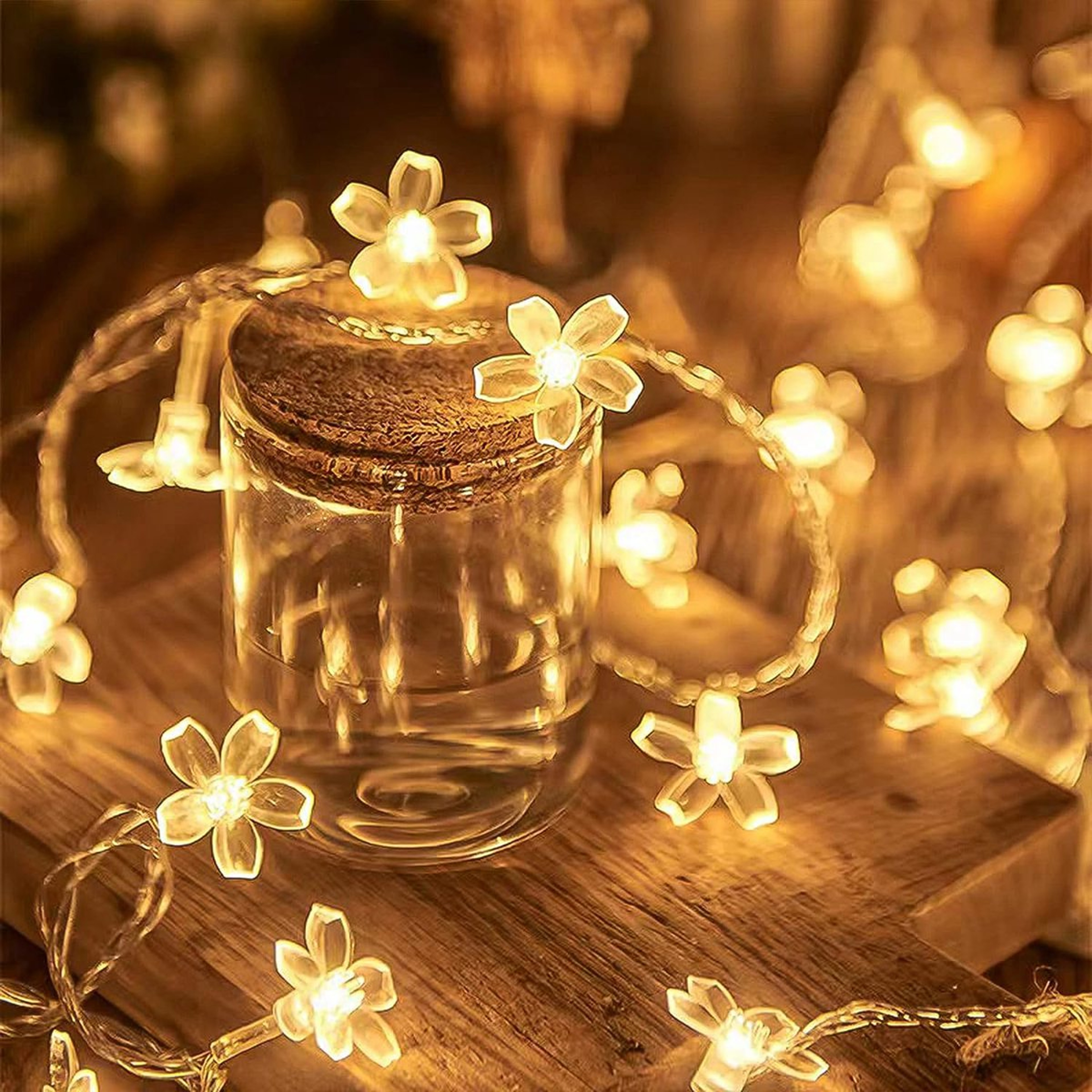 Flower Fairy Lights, Battery Operated String Lights, Waterproof LED Cherry Blossom Lights for Party, Wedding, Home Decor – view 4