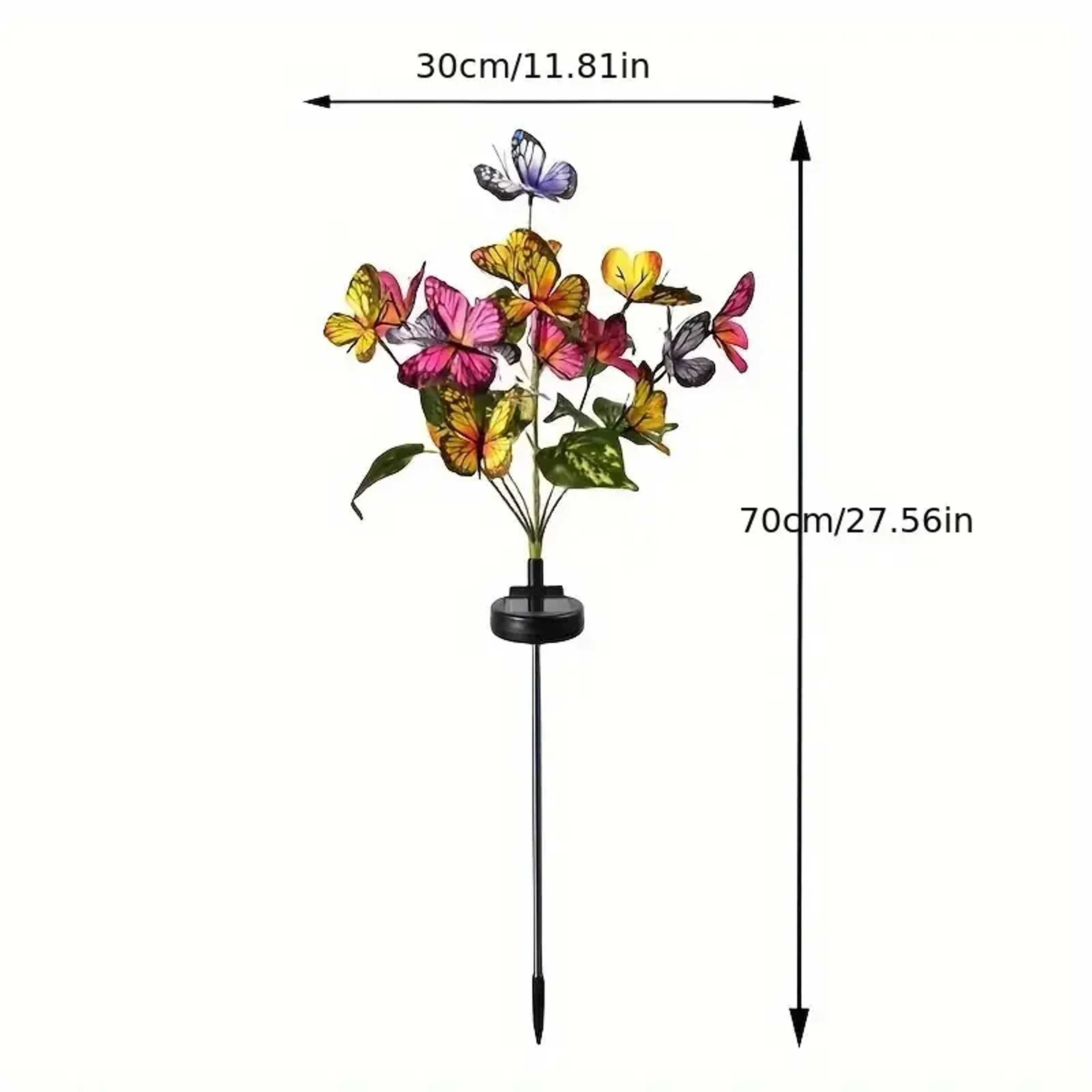 Solar LED Butterfly Flower Light Outdoor Simulation Butterfly Lawn Lamp Waterproof Garden Decor For 6