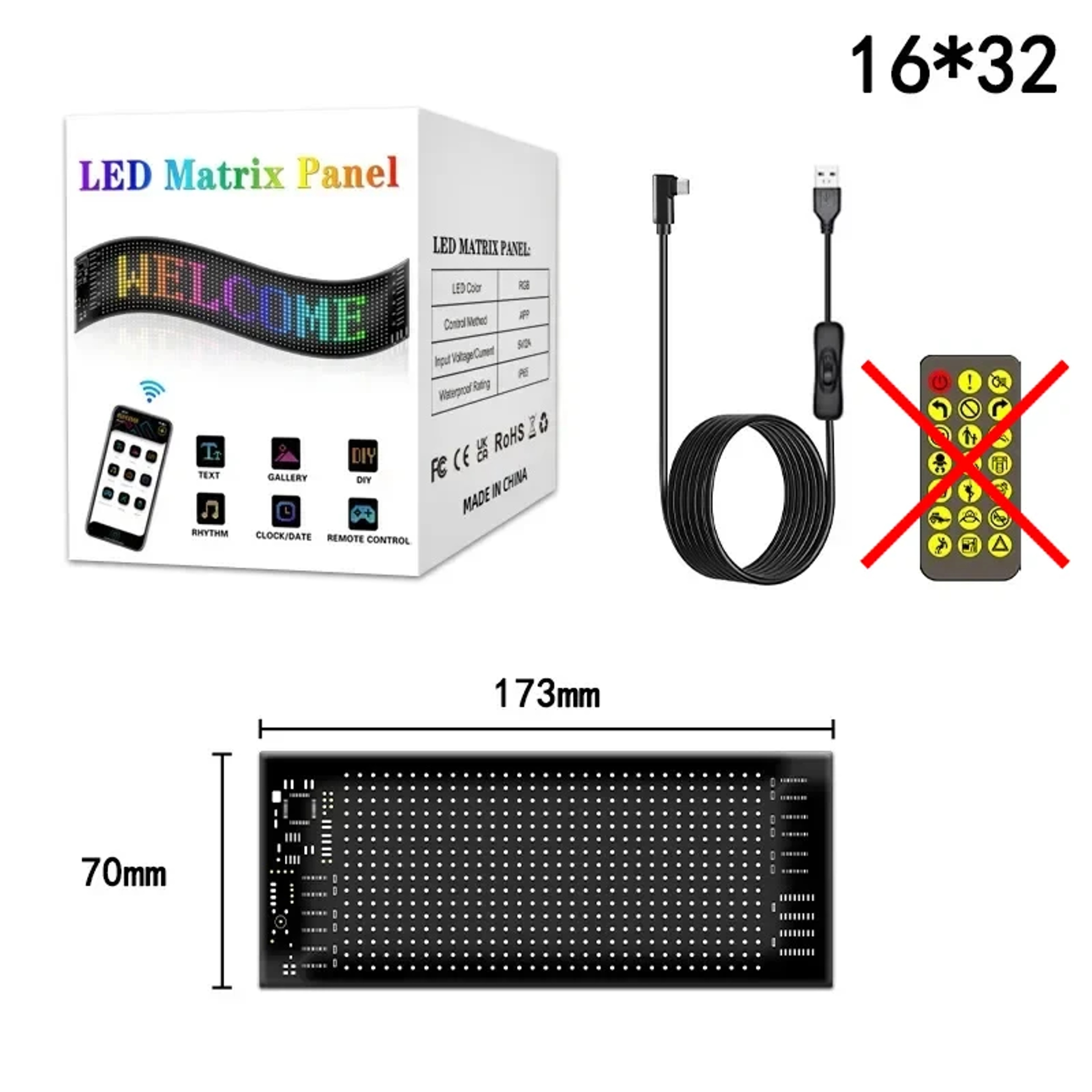 Demon Eyes Car LED Logo APP LED Matrix Pixel Panel Night Light DIY Programmable Flexible LED Displa 6
