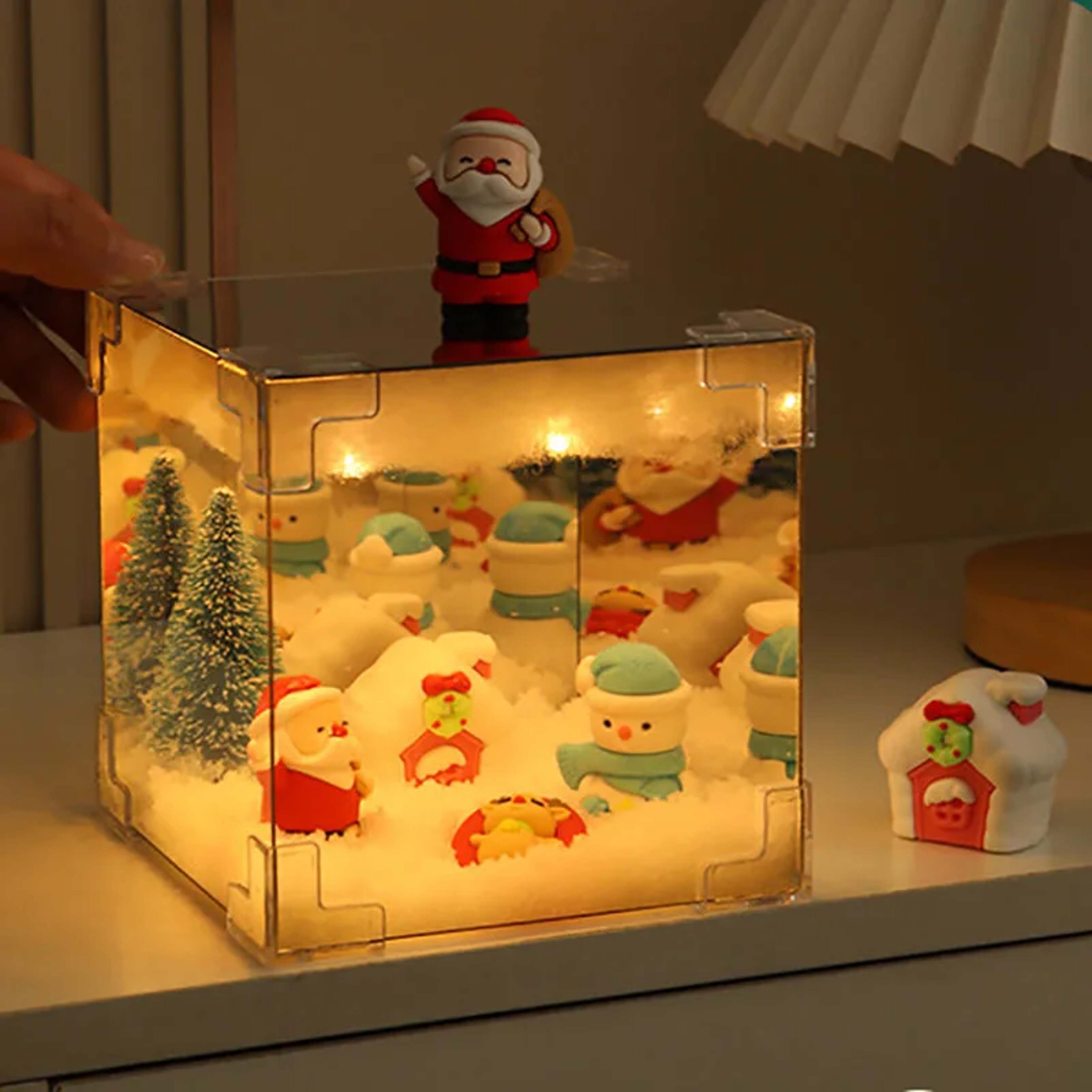 Usb Powered Christmas DIY Handmade Luminous Desktop Crafts with Santa Claus, Christmas Party Atmosphere Decor – view 3