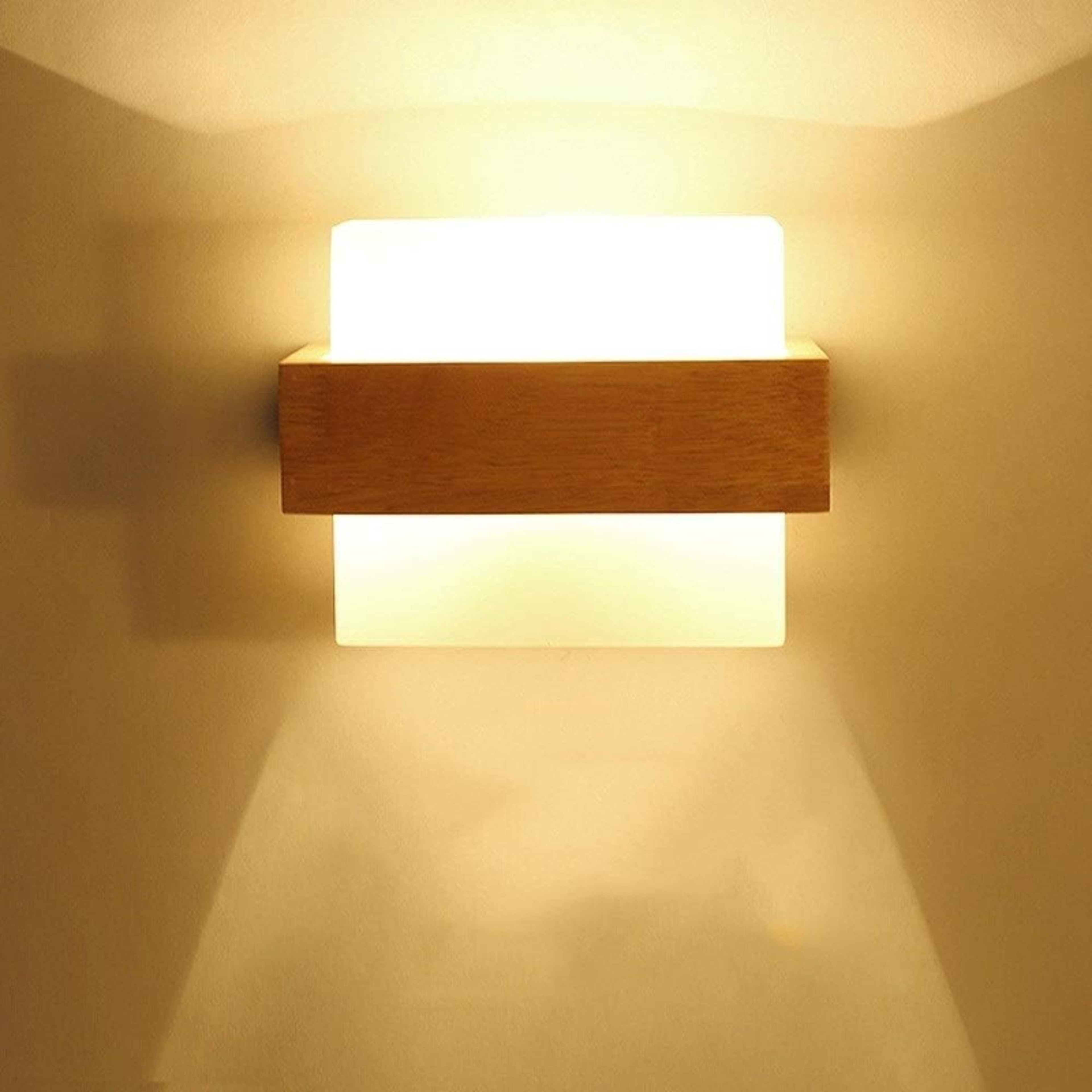 Retro Wooden Wall Lamps, Wall Sconce Solid Wood Primary Color, Bedroom Wall Lamps for Living Room, Bedroom – view 4