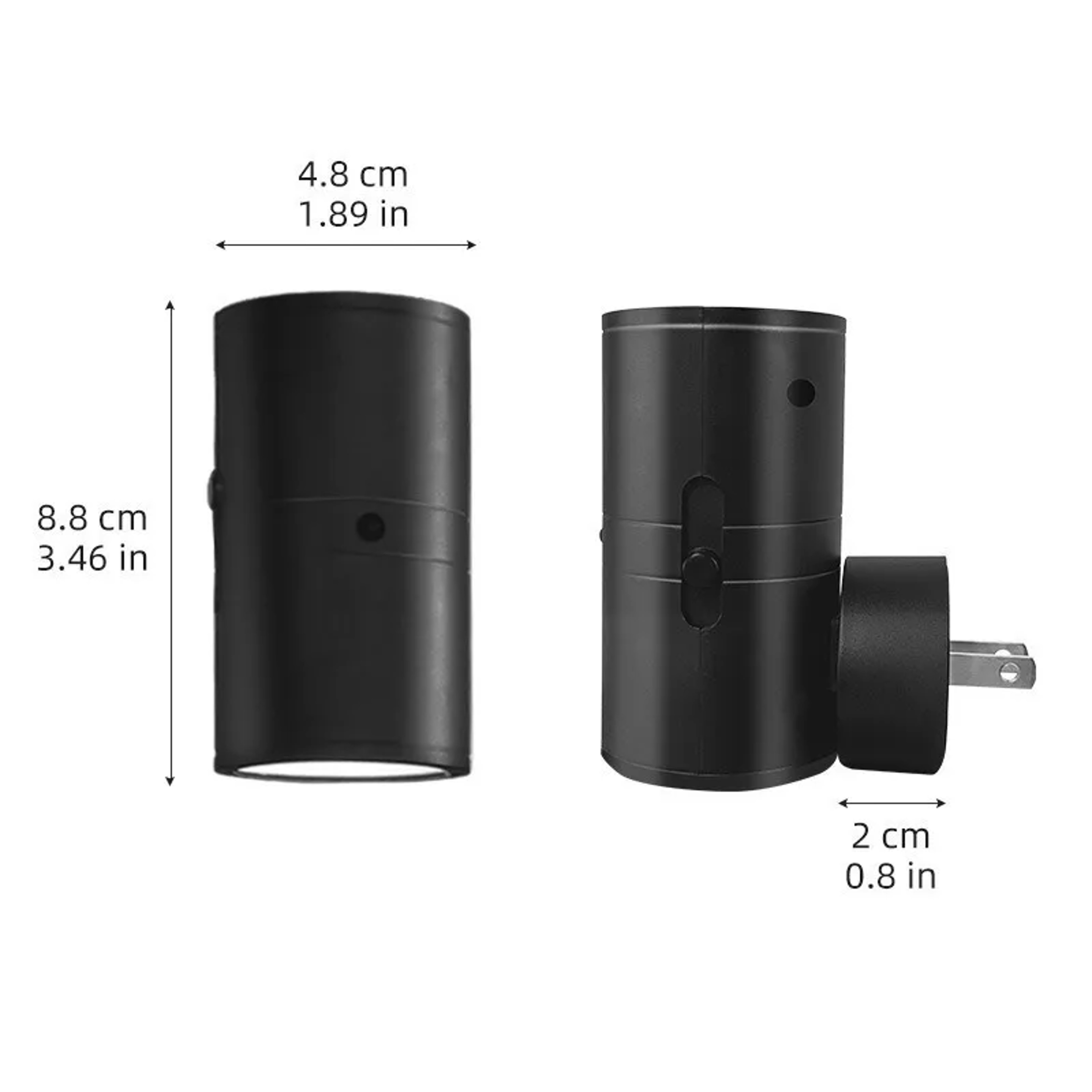 Plug Powered Cylindrical LED Night Light, Modern Wall Lamp with Adjustable Brightness, Sensor Dimmable Night Light – view 5