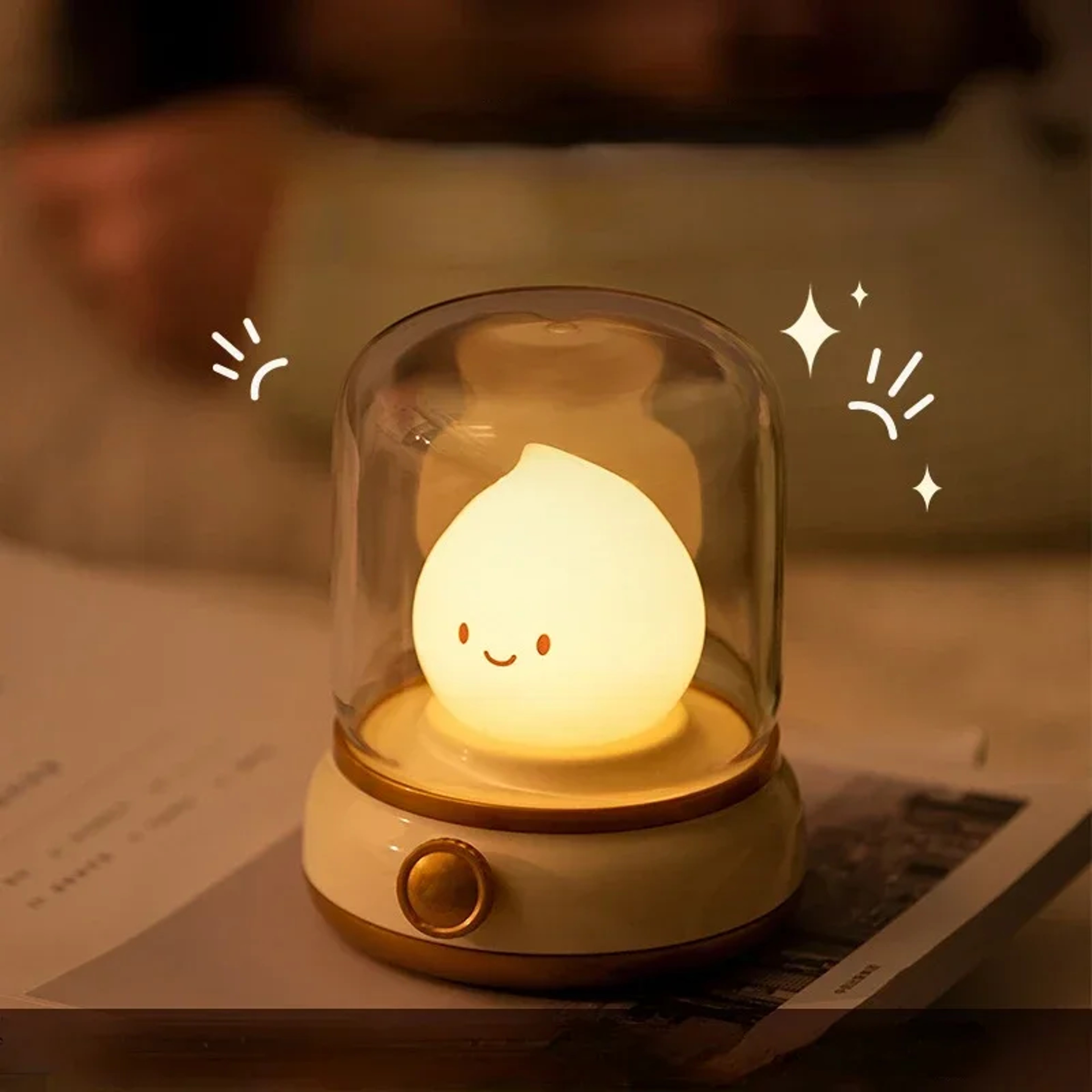 Cute Night Desktop Lamp USB Charged Portable Table Lamp Rechargeable Table Lamp For Bedroom Coffee  2