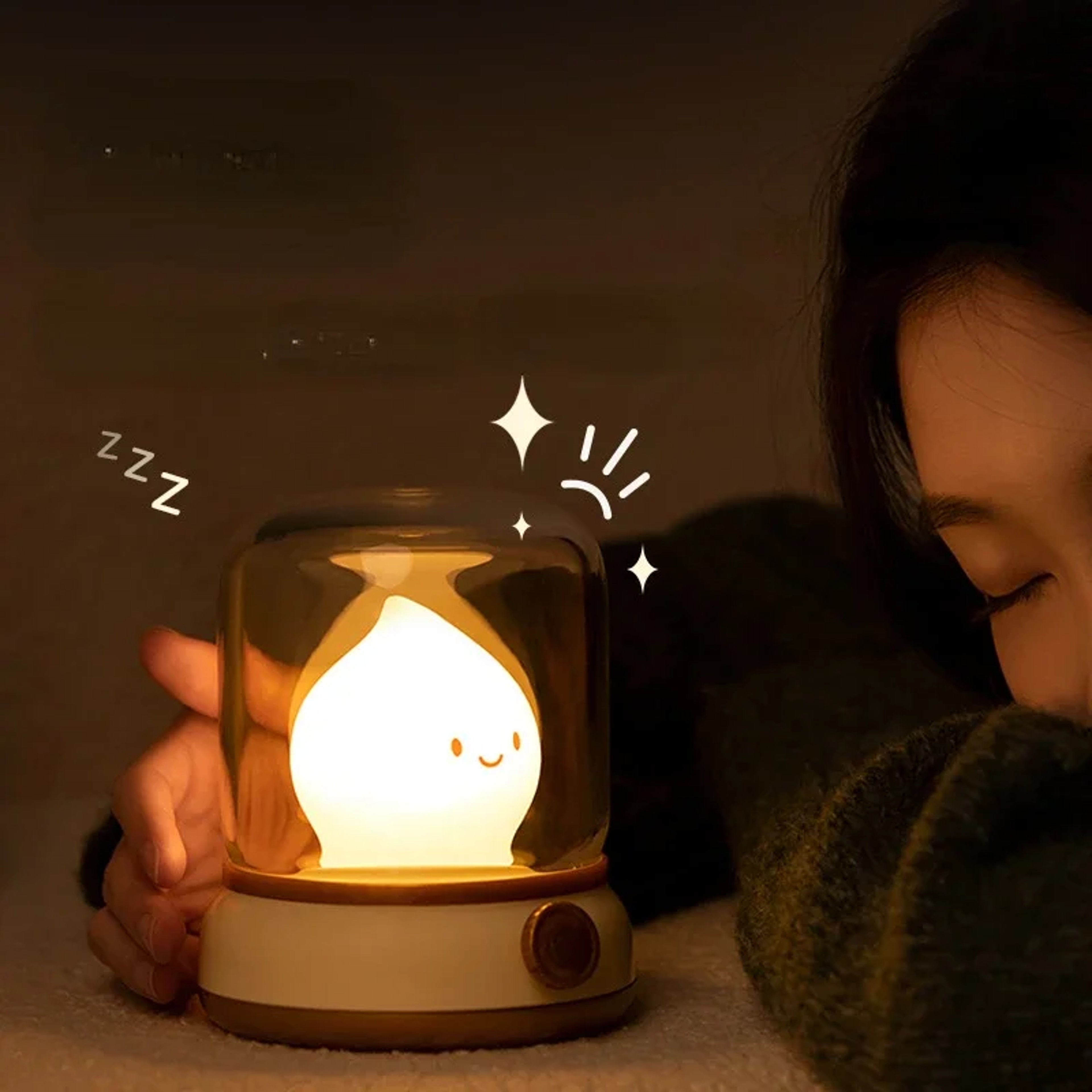 Cute Night Desktop Lamp USB Charged Portable Table Lamp Rechargeable Table Lamp For Bedroom Coffee  4
