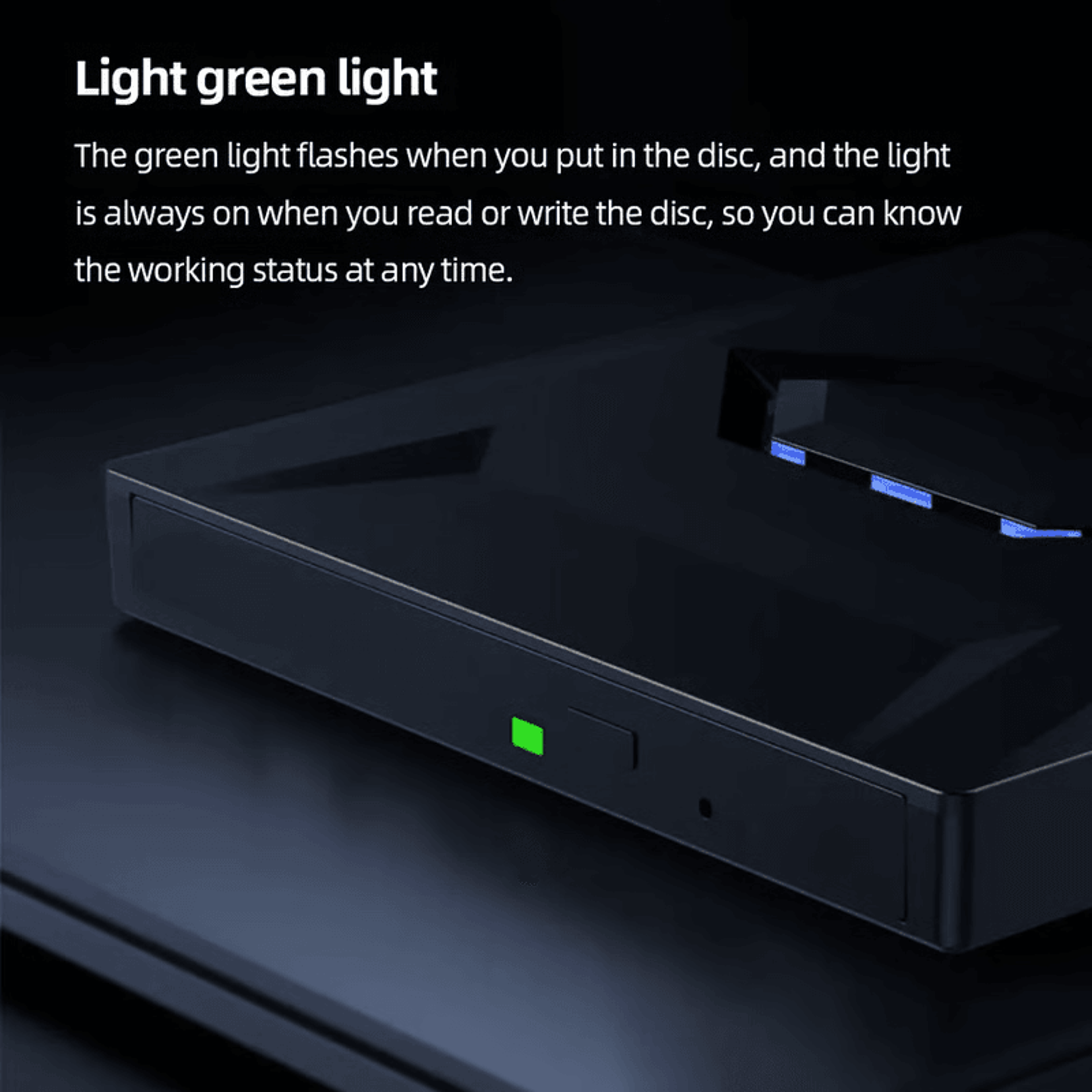 Portable External CD DVD Drive  3in1 Burner  Player For PC Mac  SDUSB Hub 5
