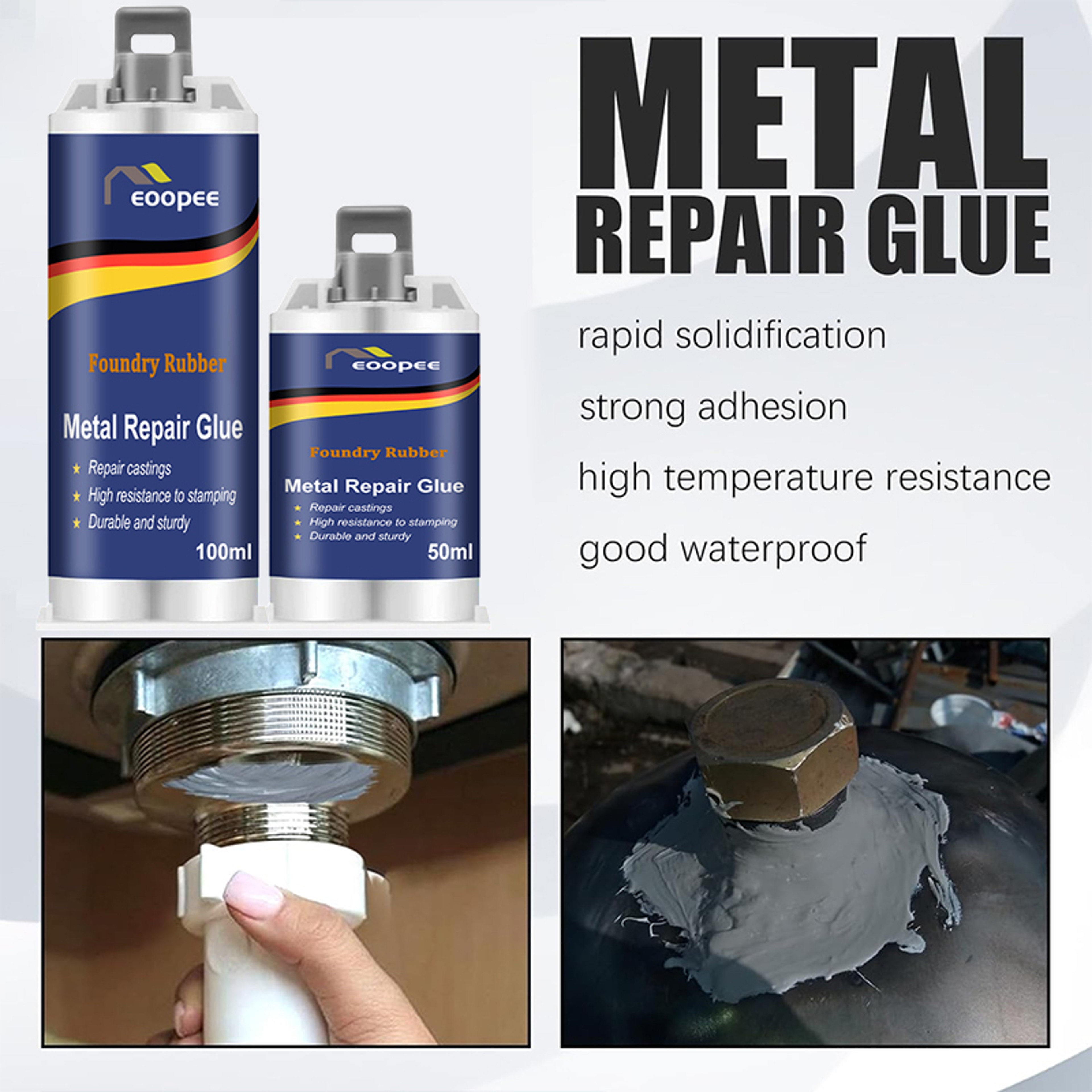 Industrial Strength Metal Welding Glue  Heat Resistant Epoxy Bonding Adhesive 3