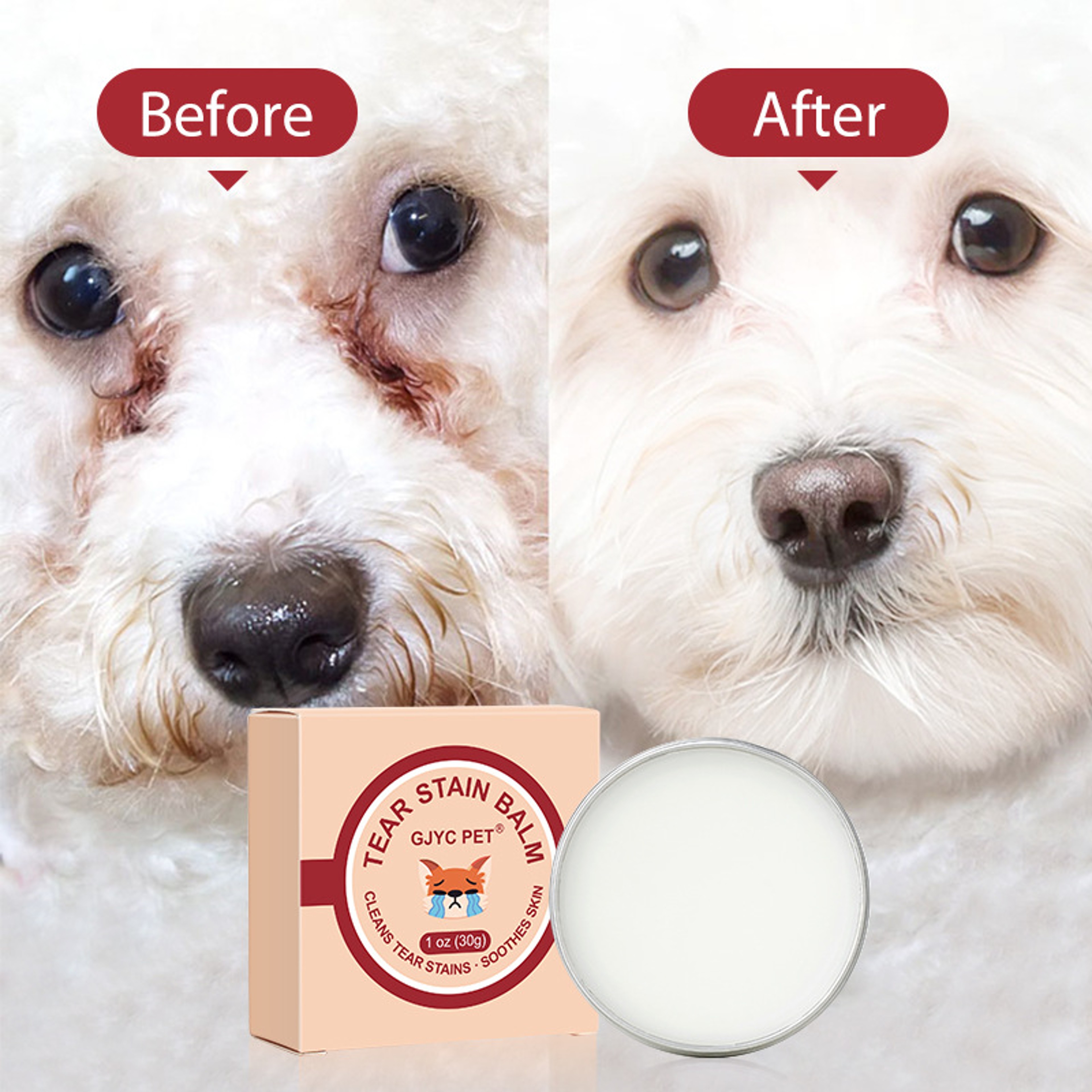 Gentle Tear Stain Remover Balm For Dogs  Cats  Natural Eye Care Cream 1