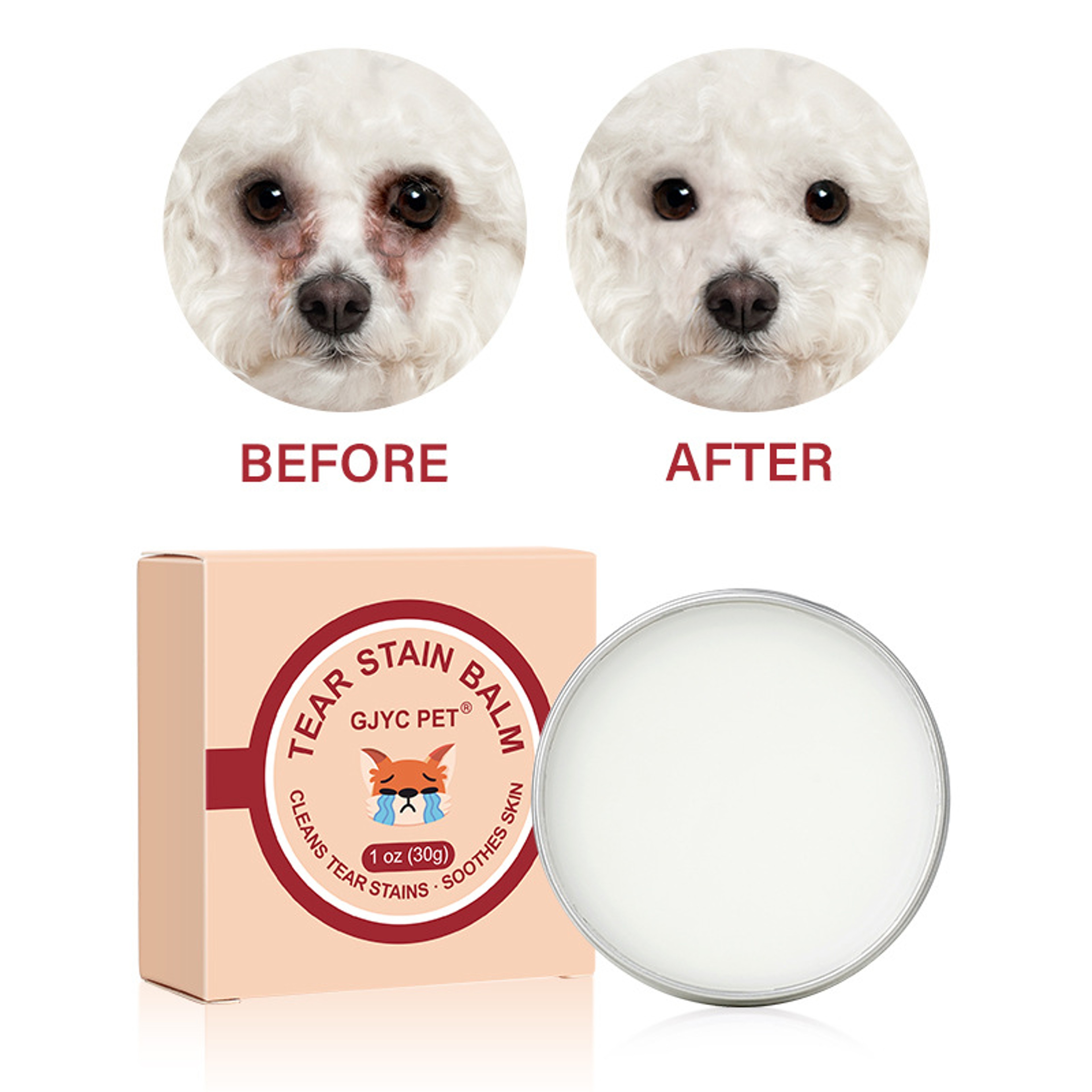Gentle Tear Stain Remover Balm For Dogs  Cats  Natural Eye Care Cream 2