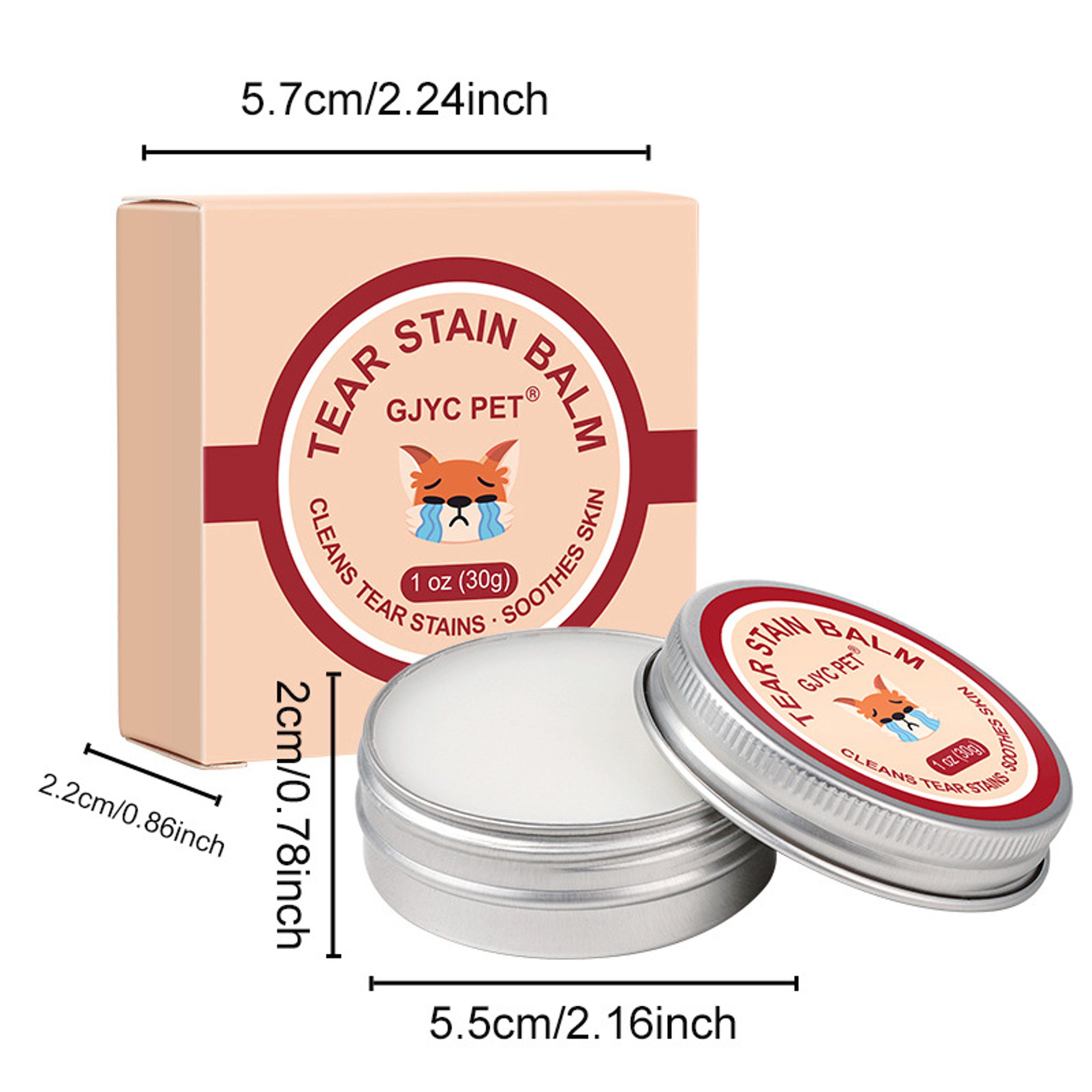 Gentle Tear Stain Remover Balm For Dogs  Cats  Natural Eye Care Cream 5
