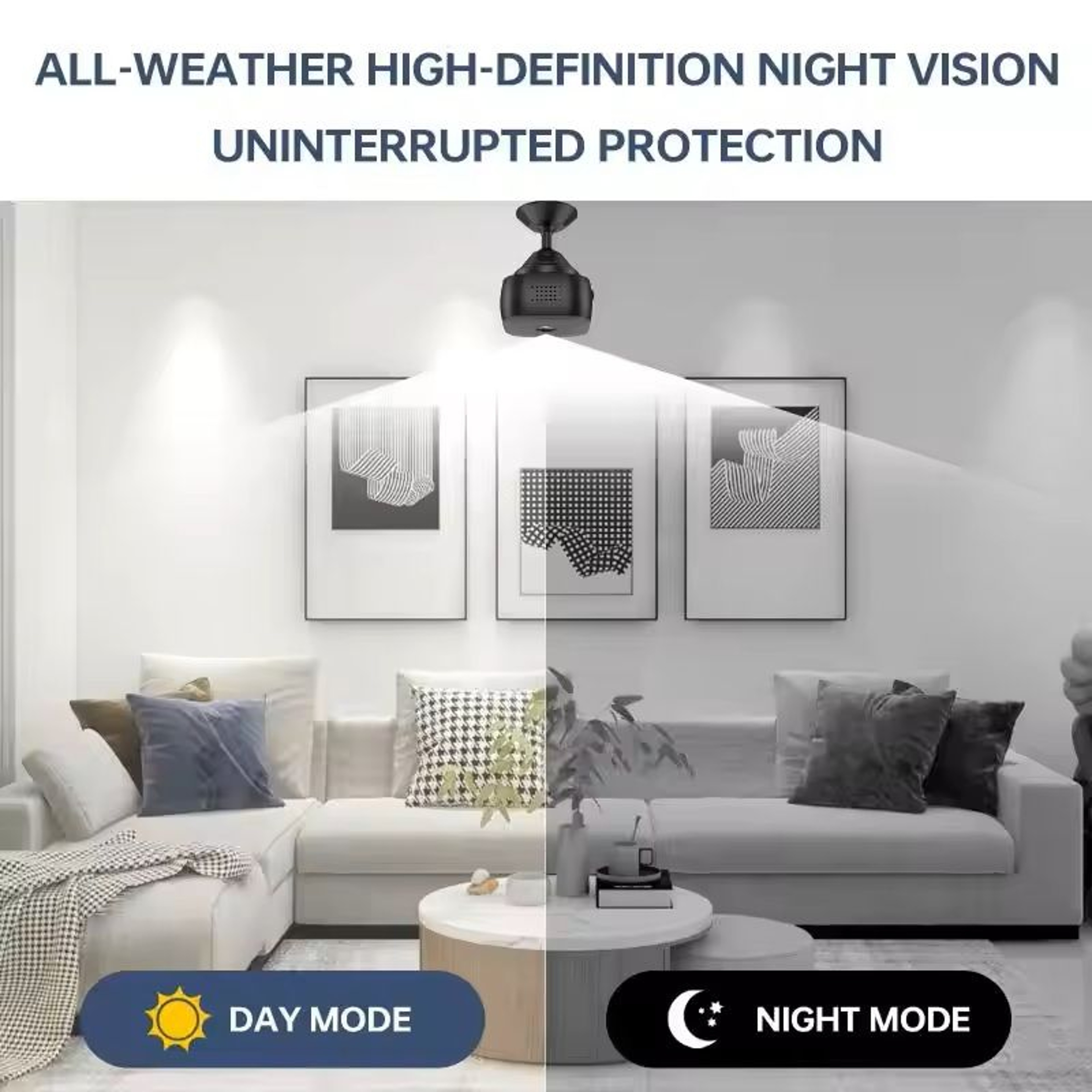 4K Mini Security Camera  FullColor Night Vision Waterproof WiFi Surveillance With Motion Detection 3