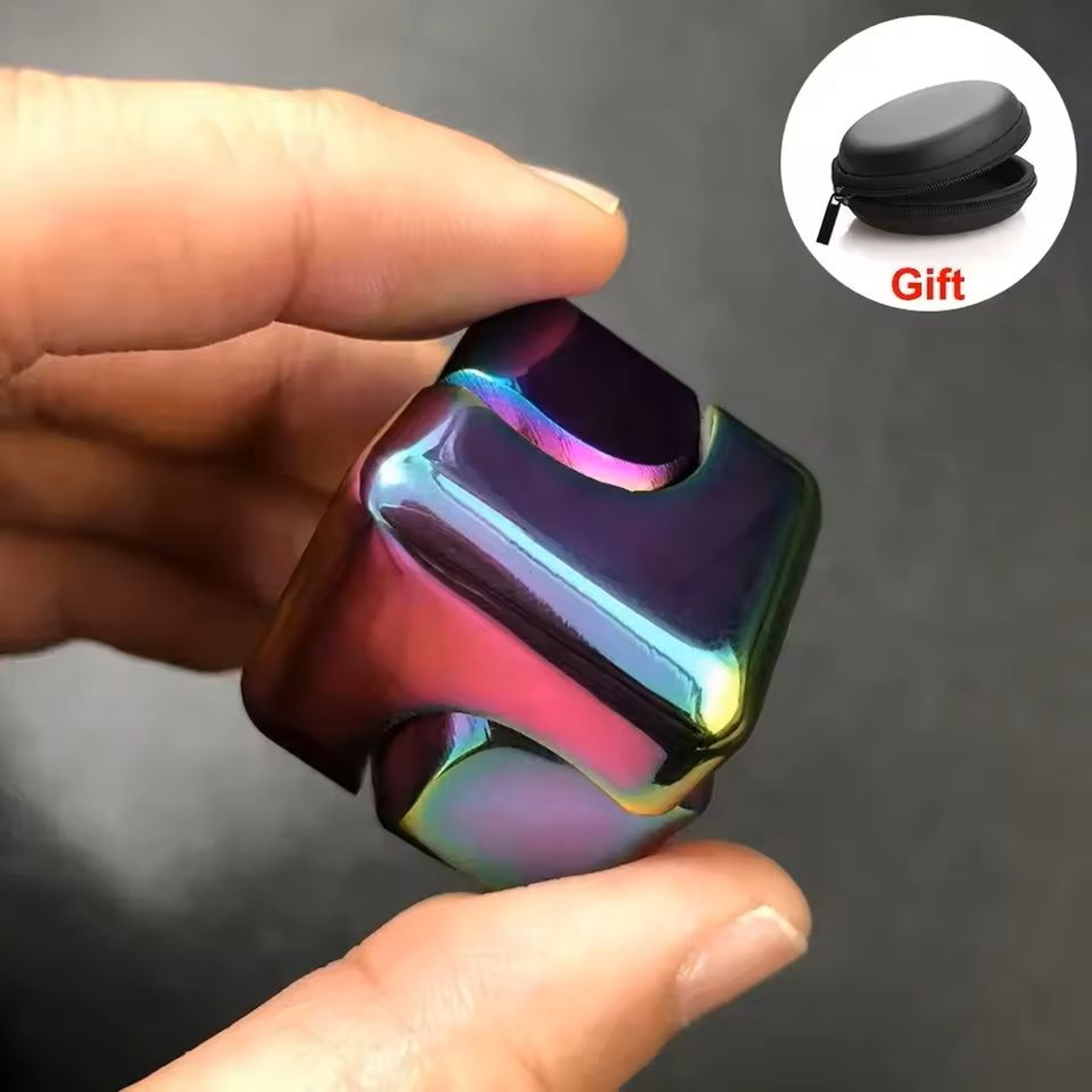 Alloy Cube Spinner Fidget Toy For Adults Anti Stress Portable Finger Gyroscope 0
