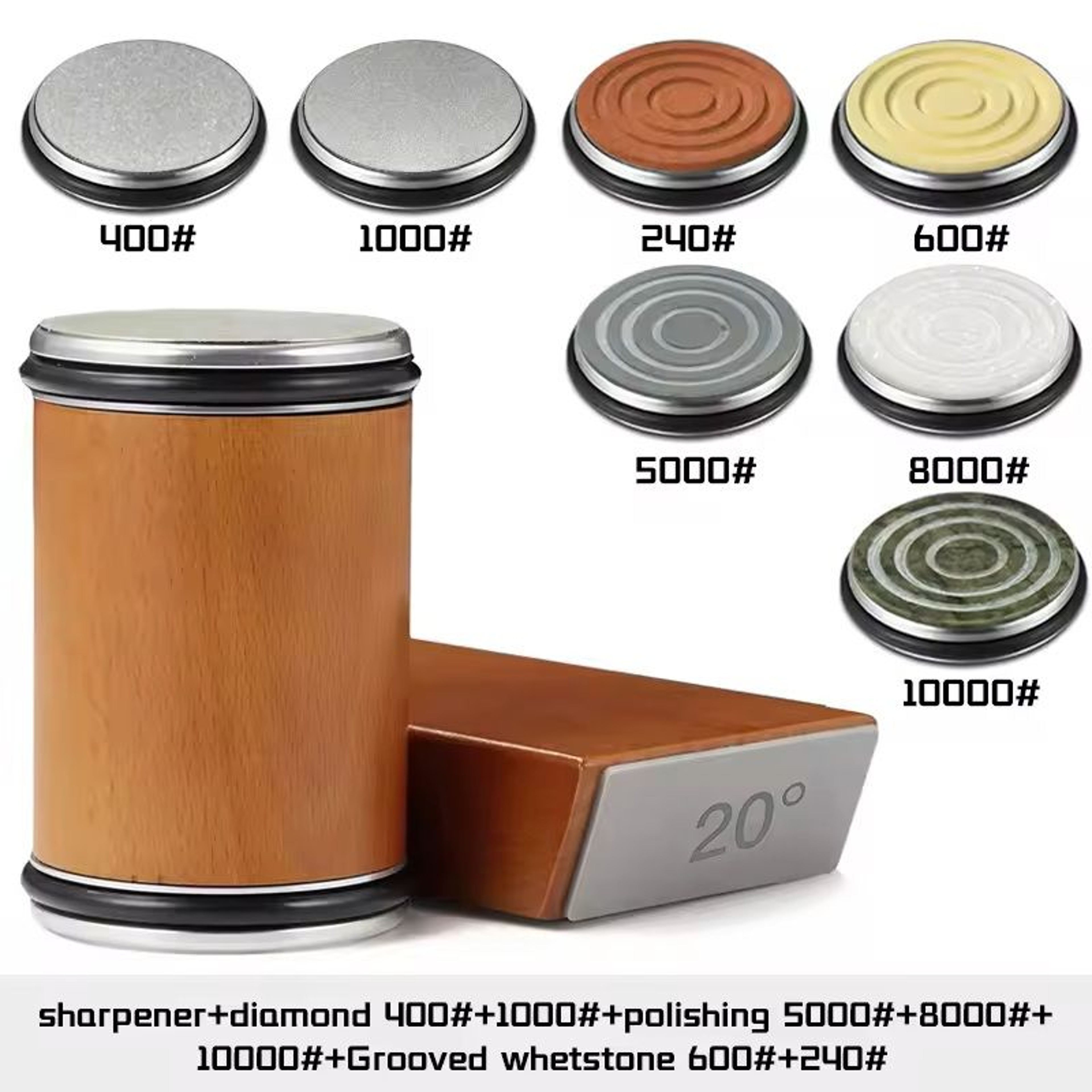 Rolling Knife Sharpener Kit With Magnetic Holder And Diamond Sharpening Stones 14