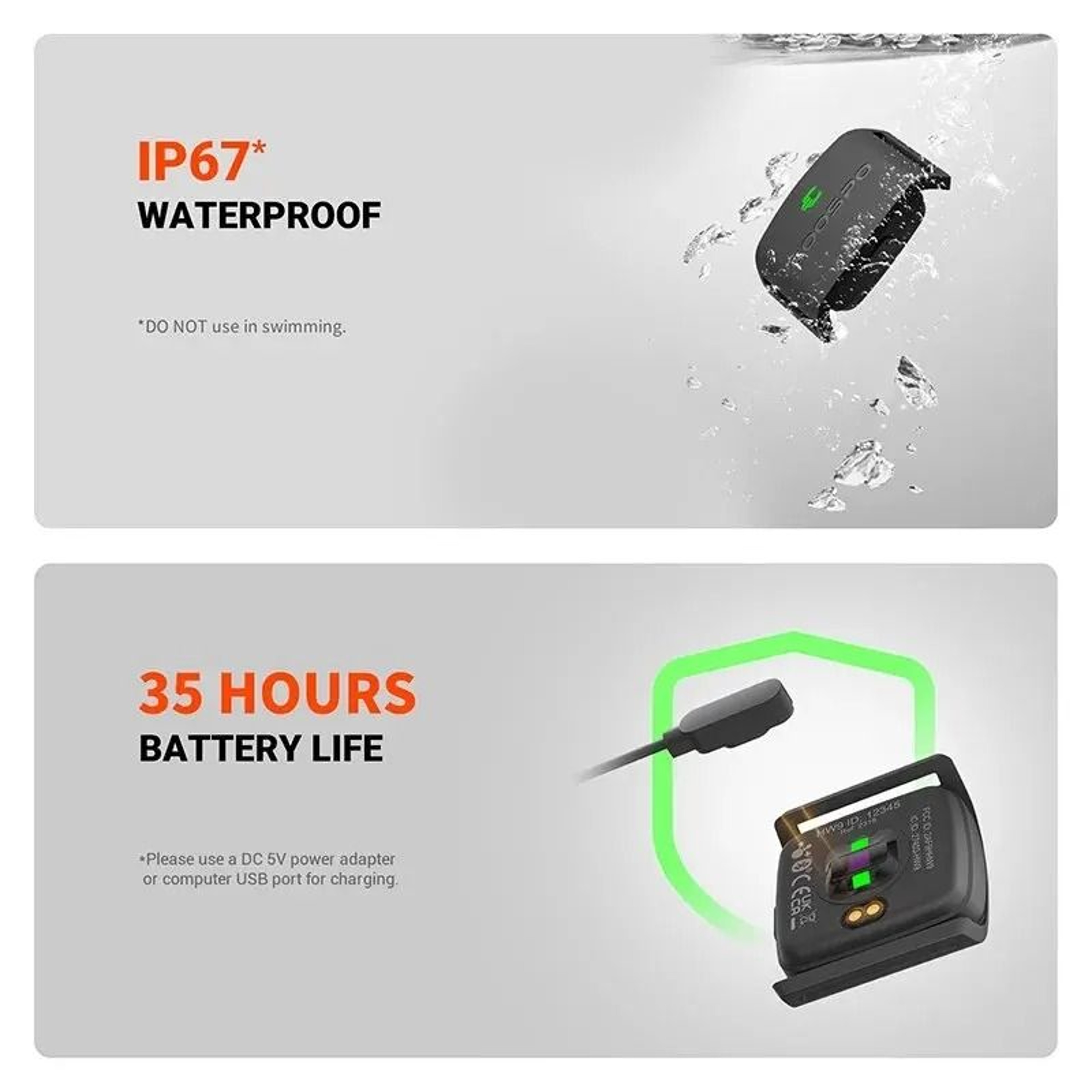Armband Heart Rate Monitor With Bluetooth And ANT Plus For Fitness Peloton Zwift Wahoo 4