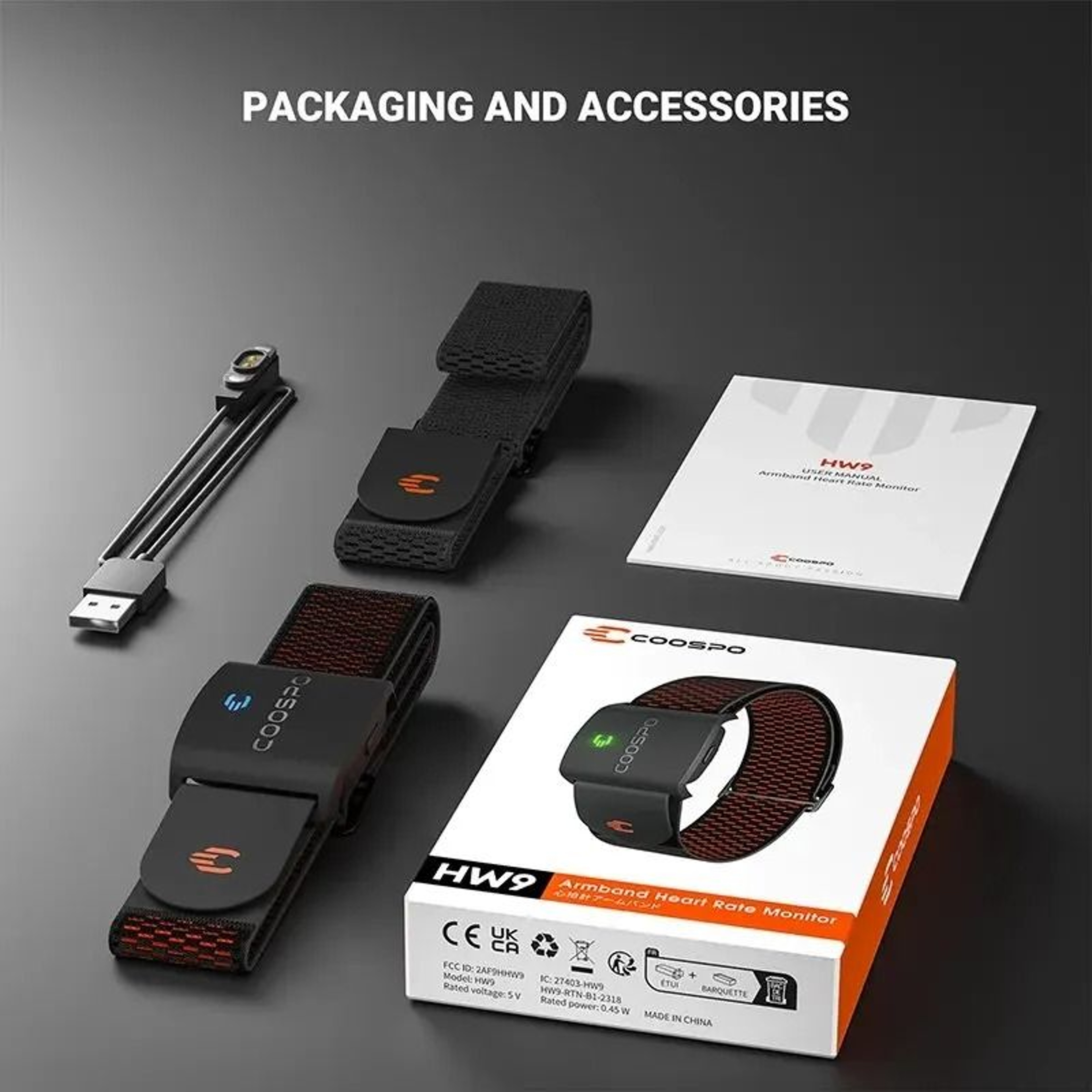 Armband Heart Rate Monitor With Bluetooth And ANT Plus For Fitness Peloton Zwift Wahoo 5