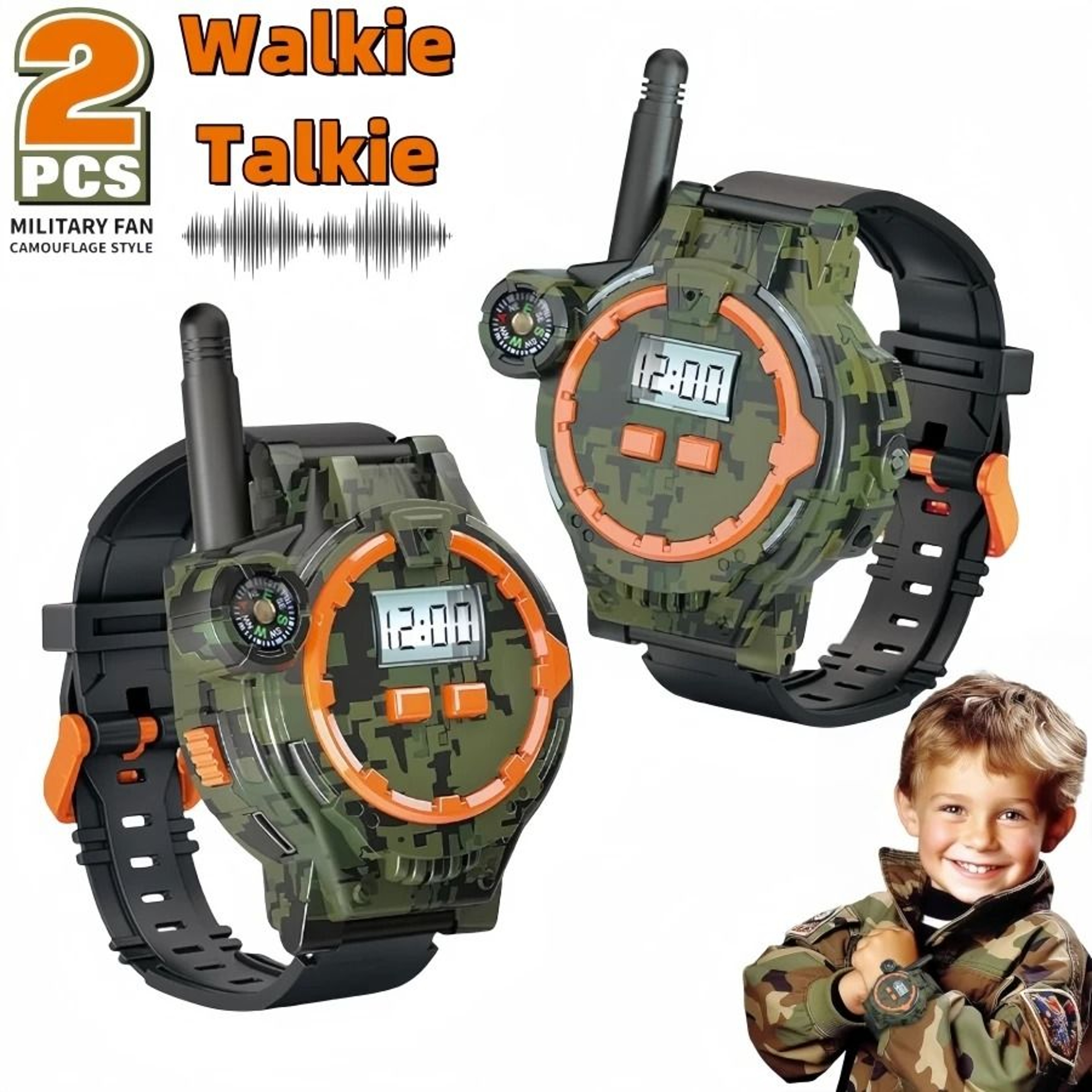 Rechargeable Walkie Talkies For Kids With Flashlight And Compass 0