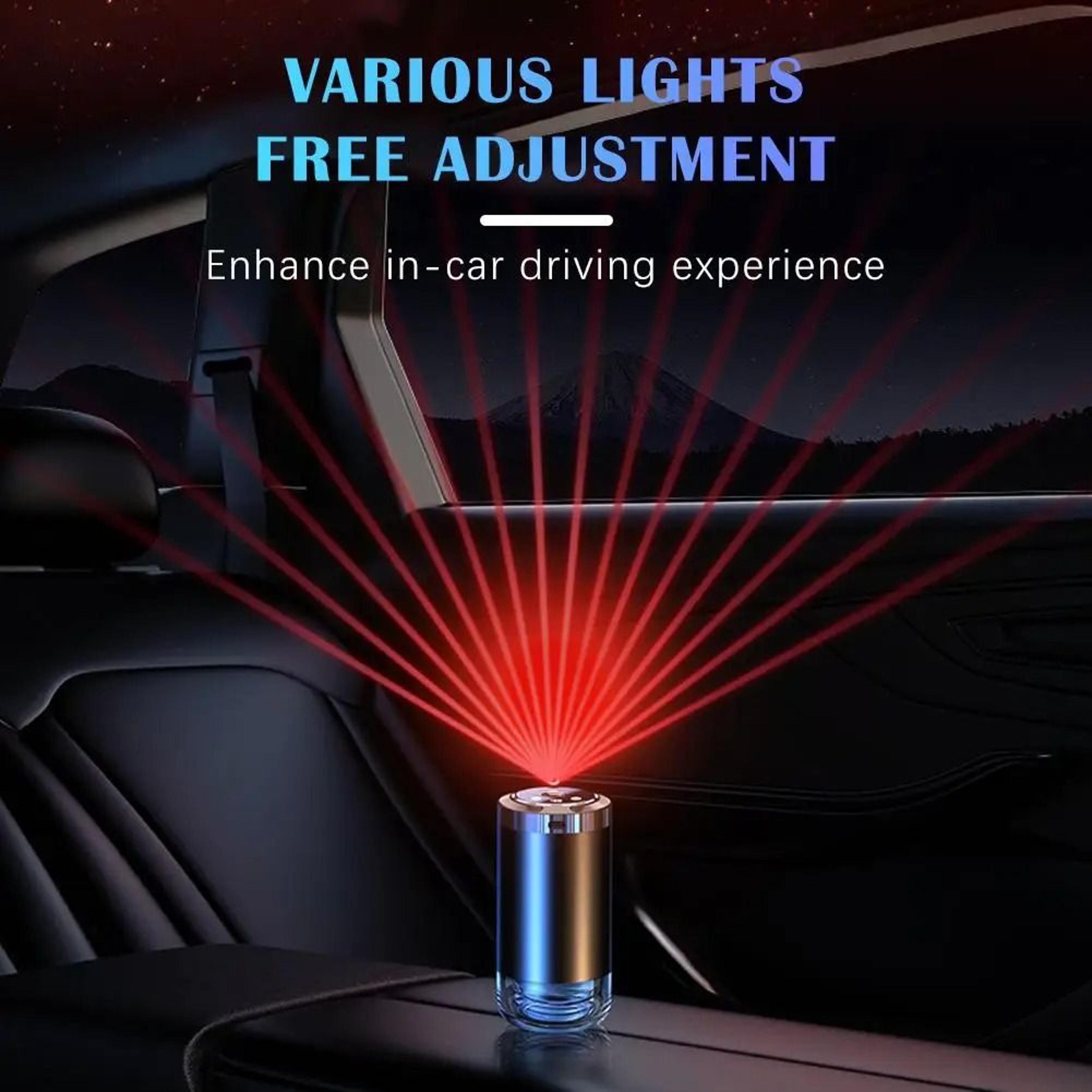 Smart Car Air Freshener Rechargeable Car Aroma Diffuser With Adjustable Intensity 3