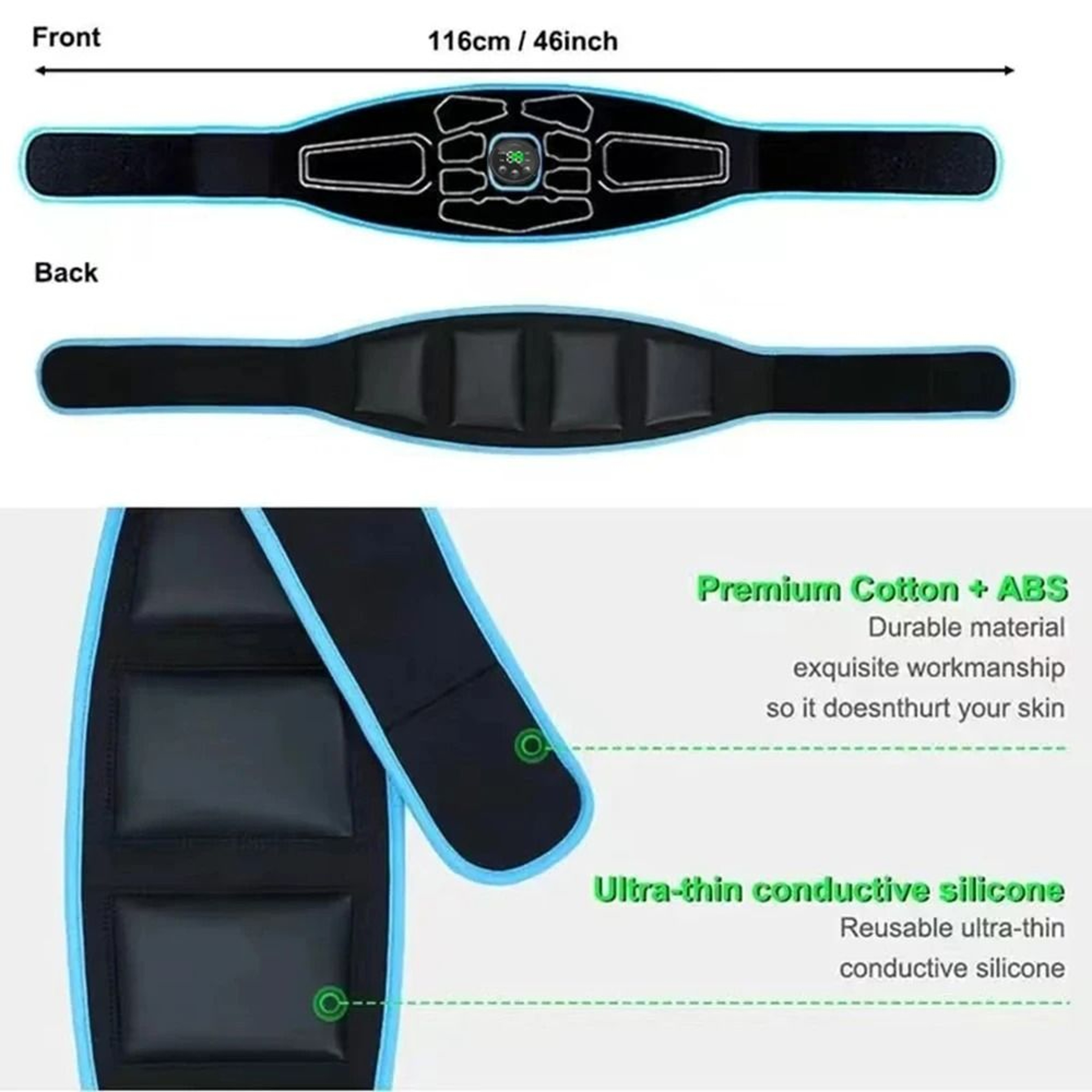 EMS Abdominal Toning Belt For Muscle Stimulation And Waist Slimming 2