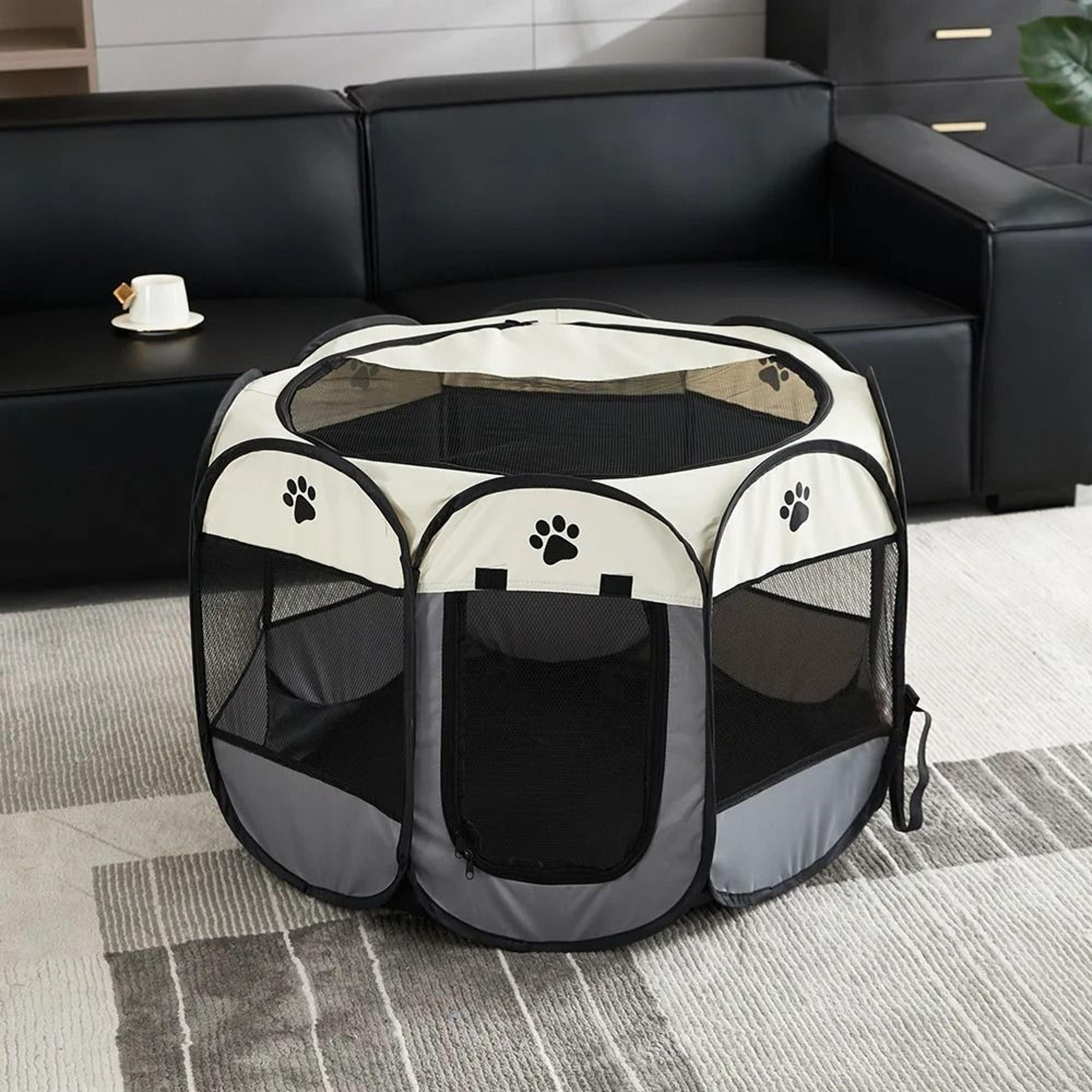 Foldable Pet Tent Portable Octagonal Cat And Small Dog Playpen 10