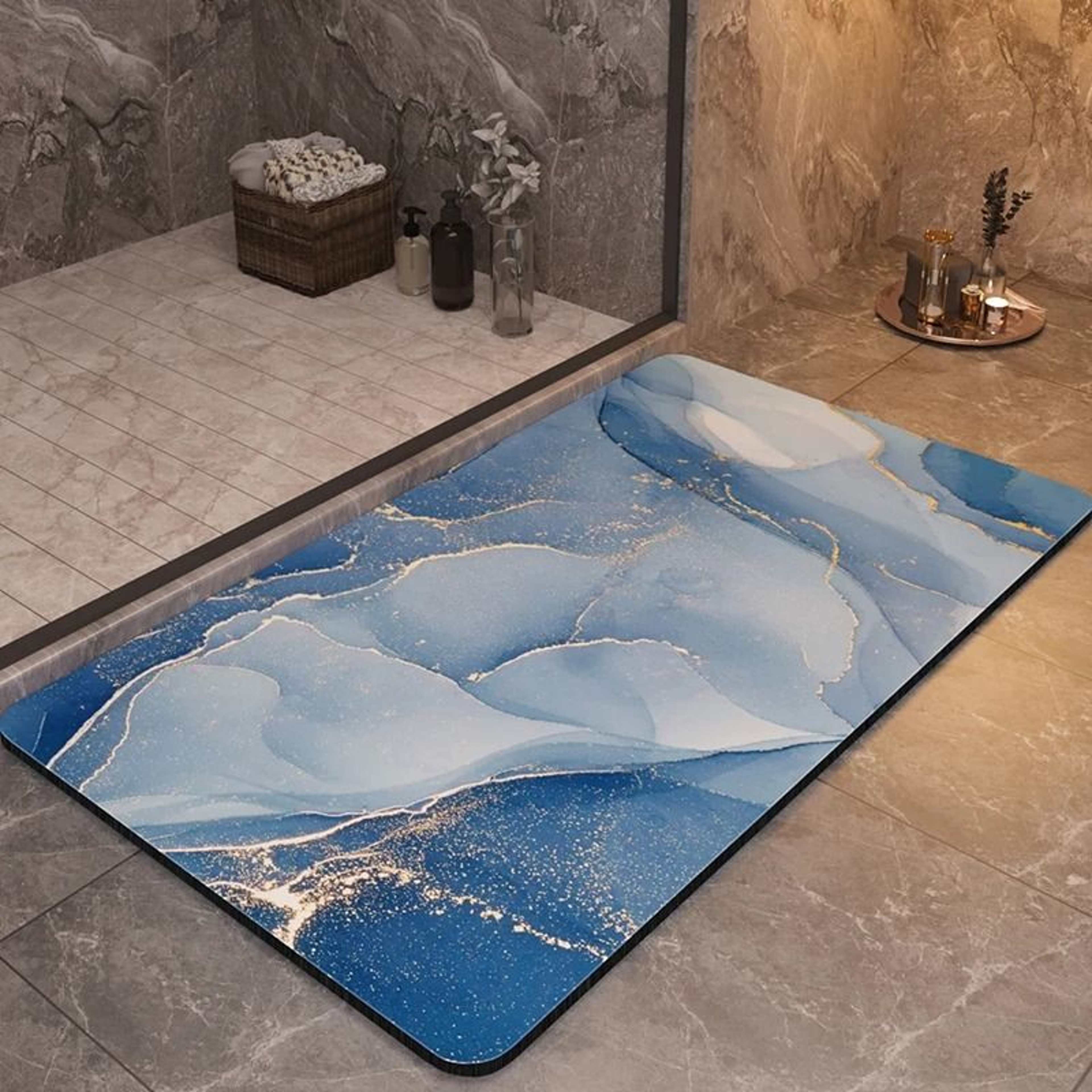 Luxury Bathroom Mat Anti Slip Super Absorbent Quick Dry Washable Rug 8