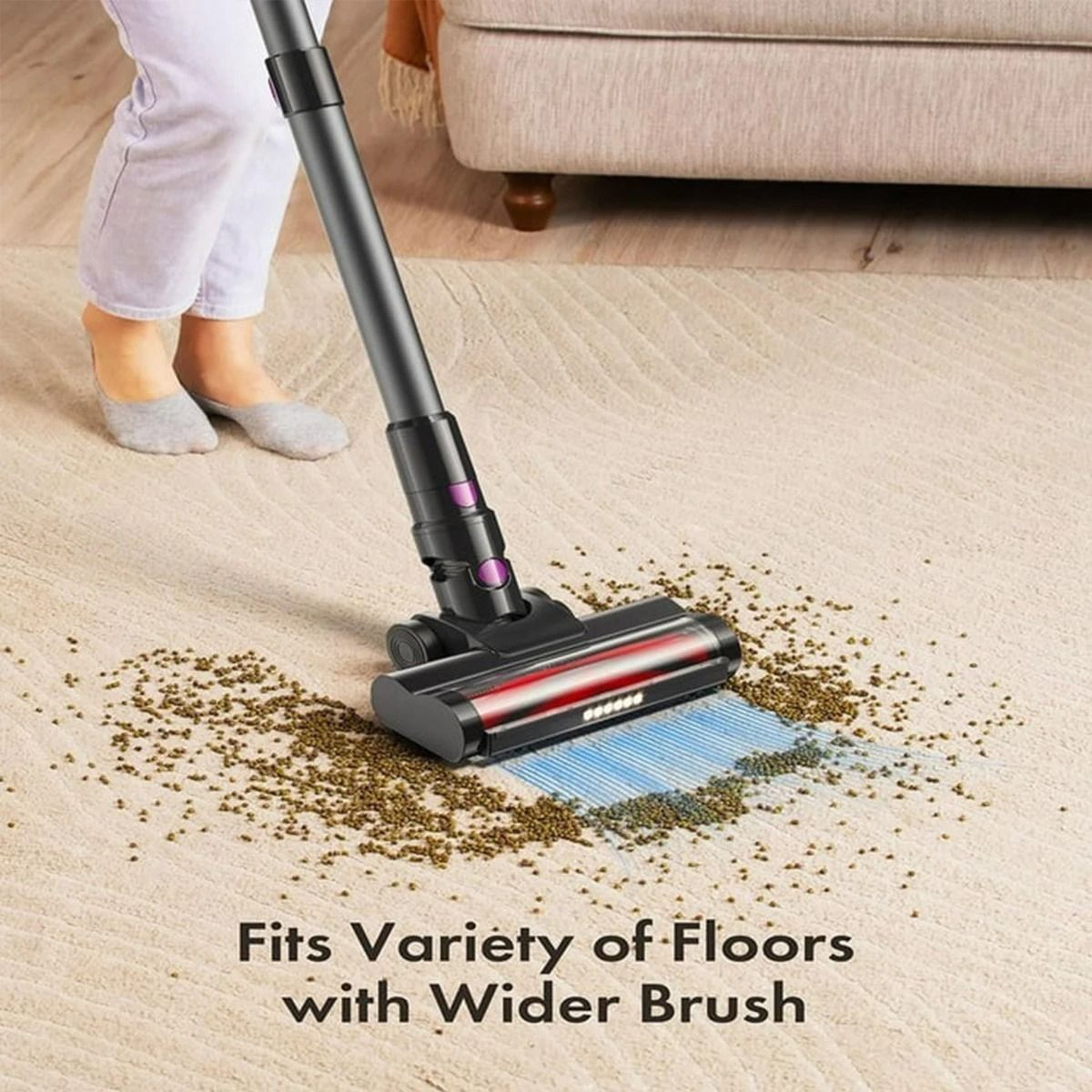 Cordless Stick Vacuum Cleaner With 23KPa Suction And LED Display 4