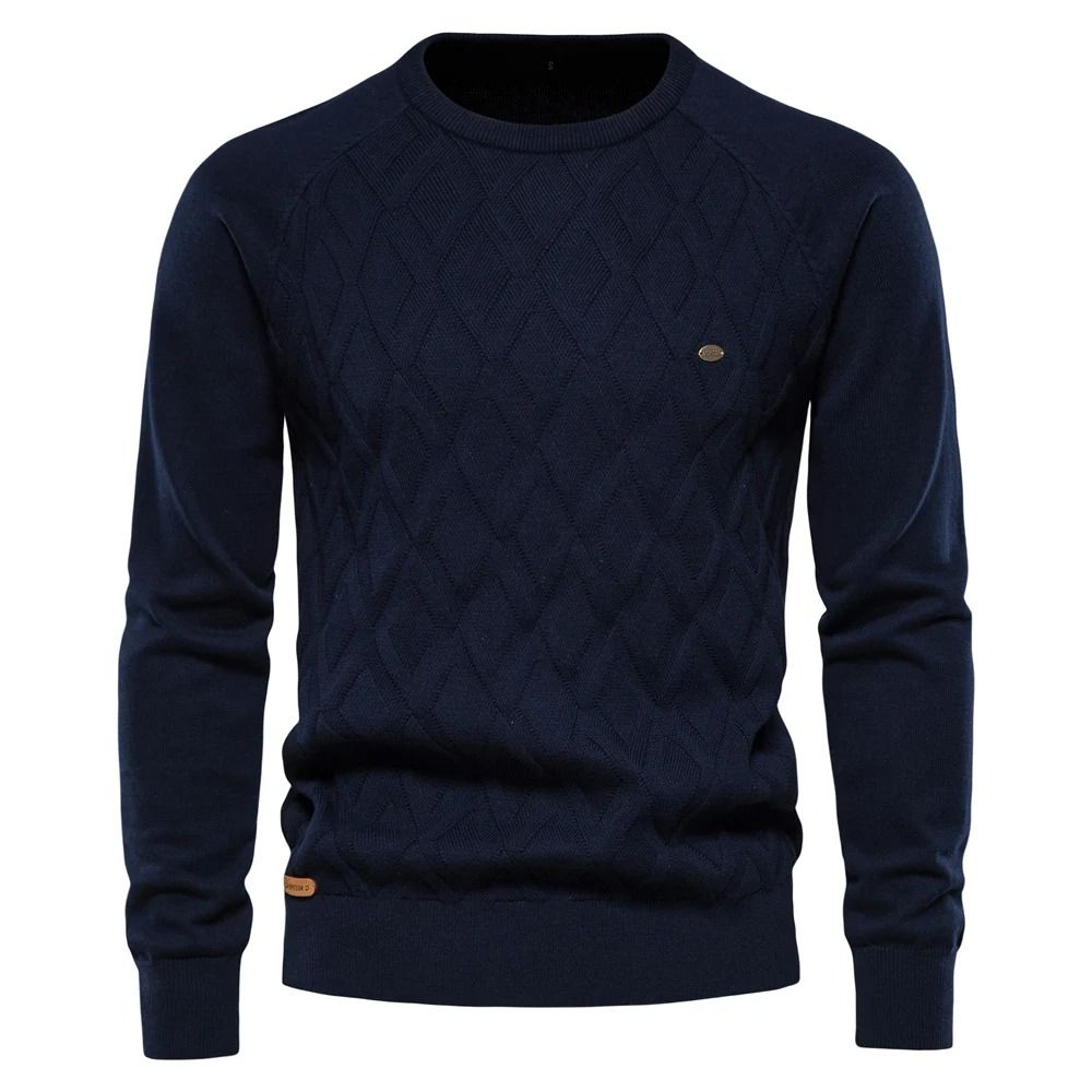 Mens Solid Knit Pullover Sweater 6