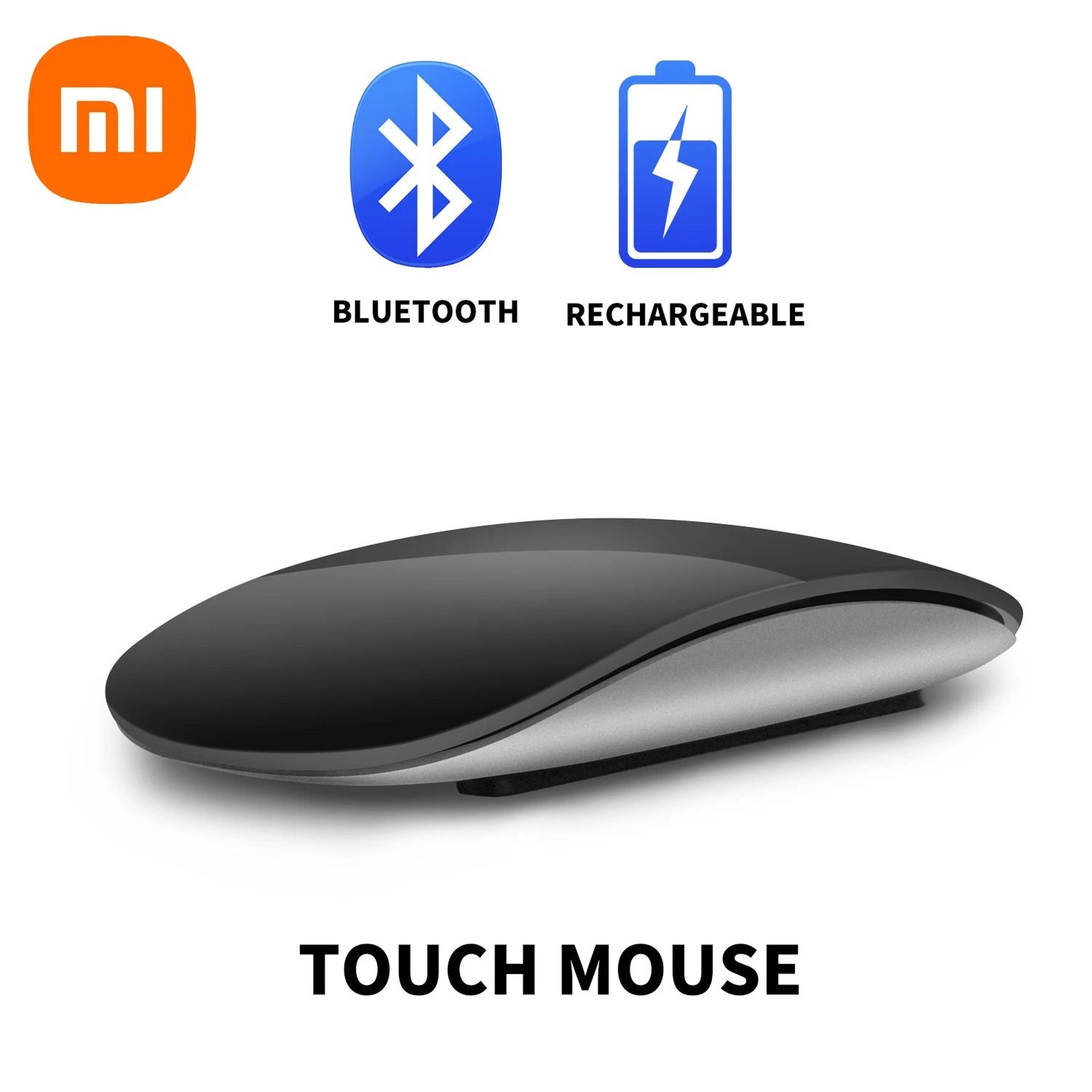 Wireless Bluetooth Magic Computer Mouse Dual Mode Silent Rechargeable Touch Slim Ergonomic Mouse 5