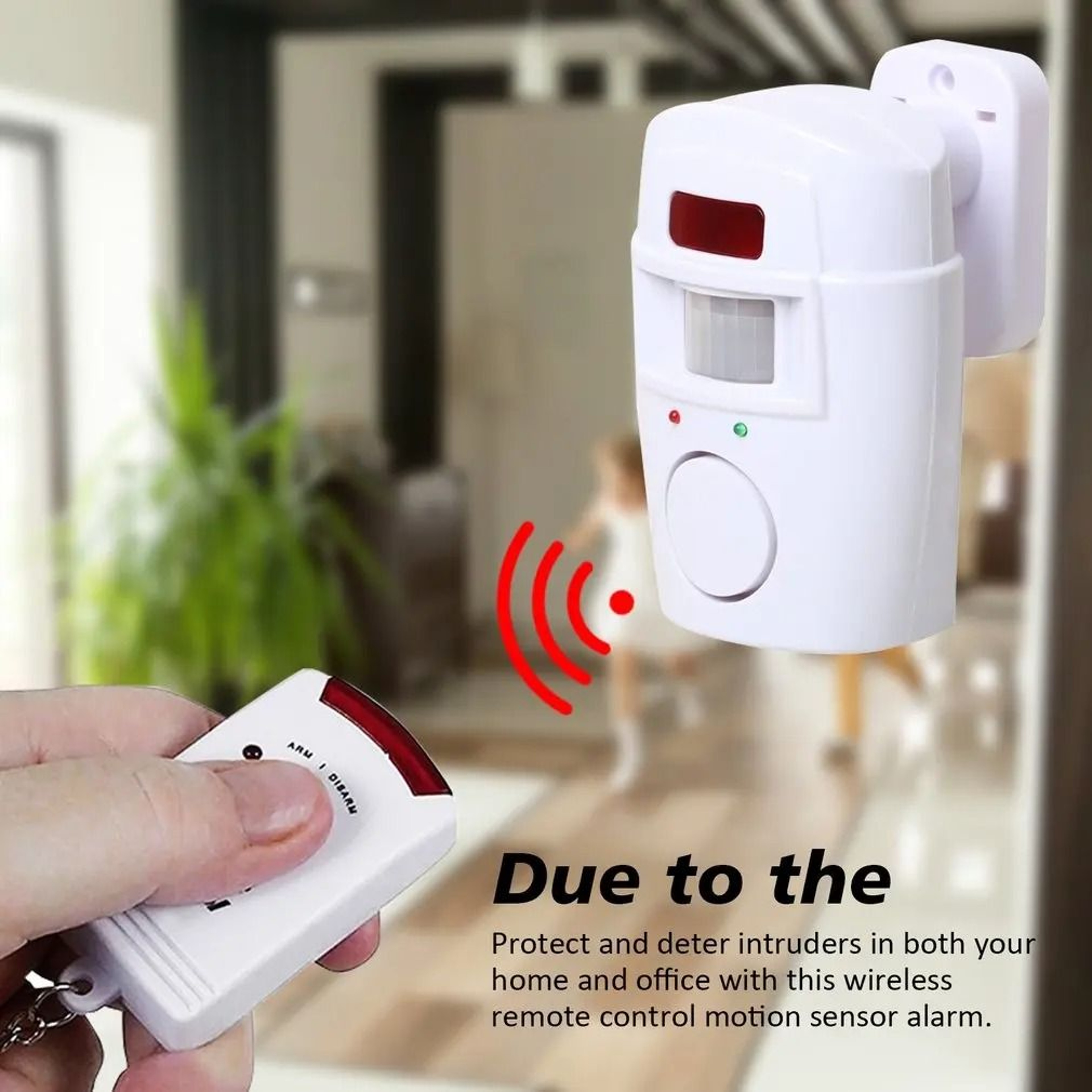 Wireless Motion Sensor Alarm With Remote Control For Home Garage Security 4