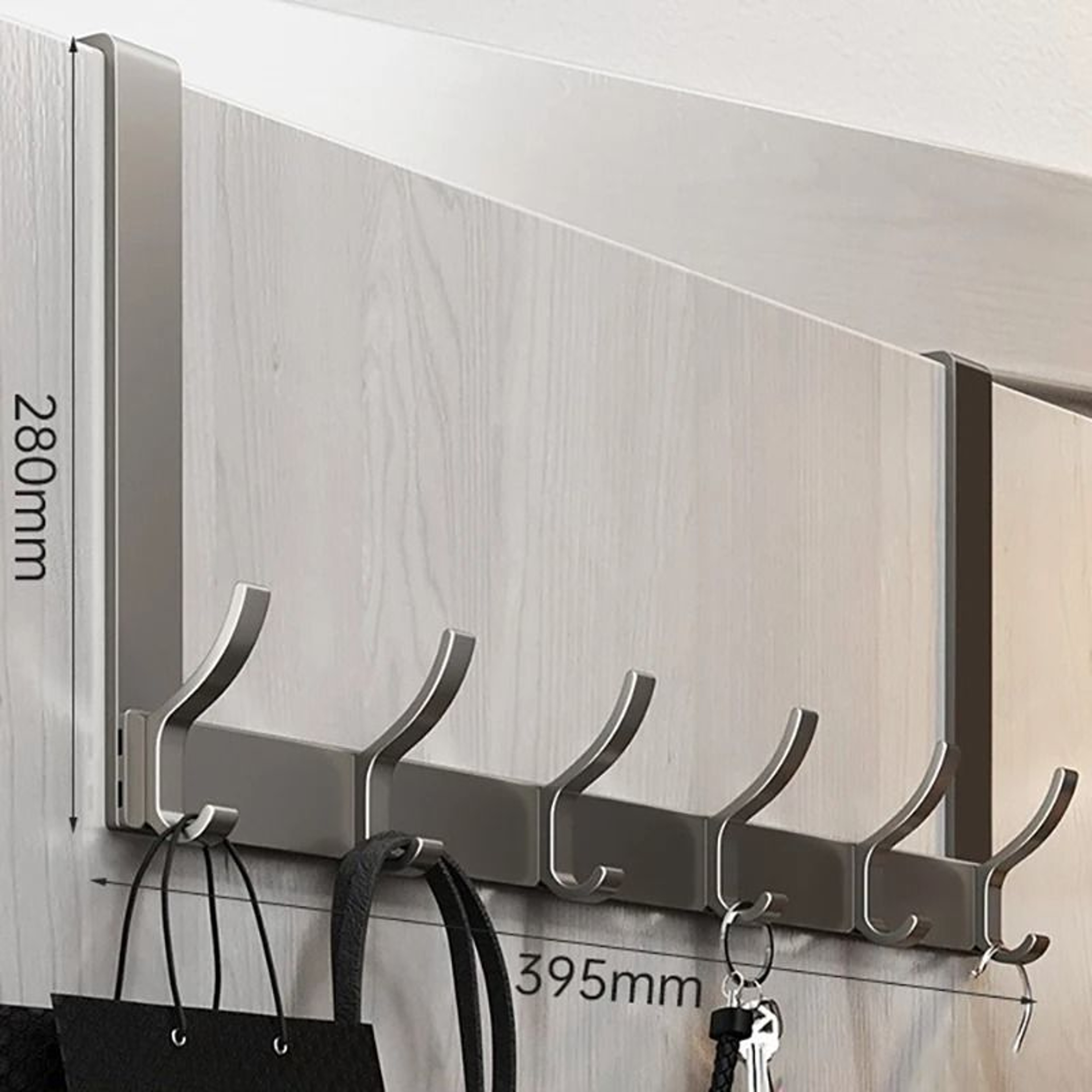 Over The Door Organizer Hook Rack  SpaceSaving Clothes Coat Hat And Towel Hanger For Home And Bathr 15