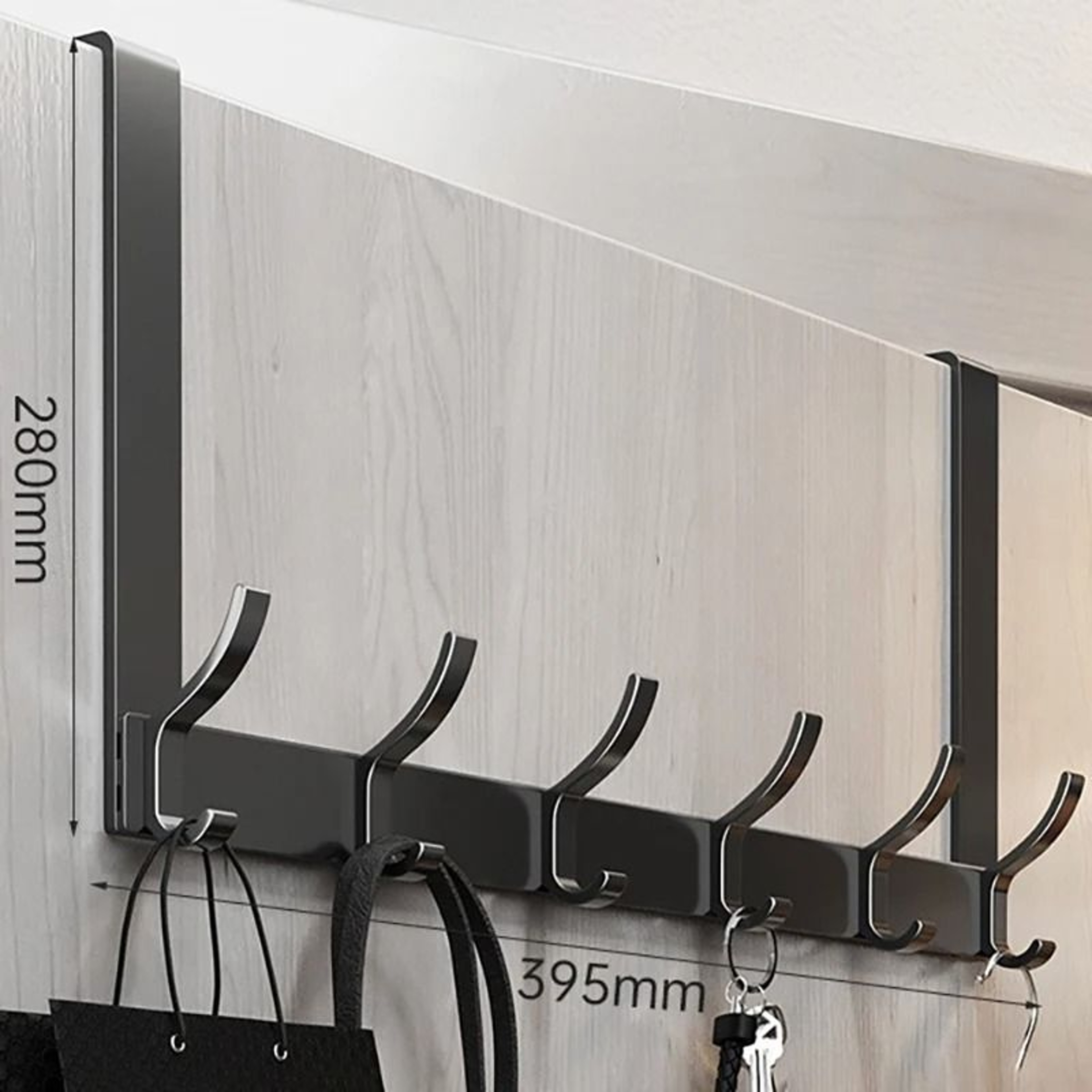 Over The Door Organizer Hook Rack  SpaceSaving Clothes Coat Hat And Towel Hanger For Home And Bathr 7