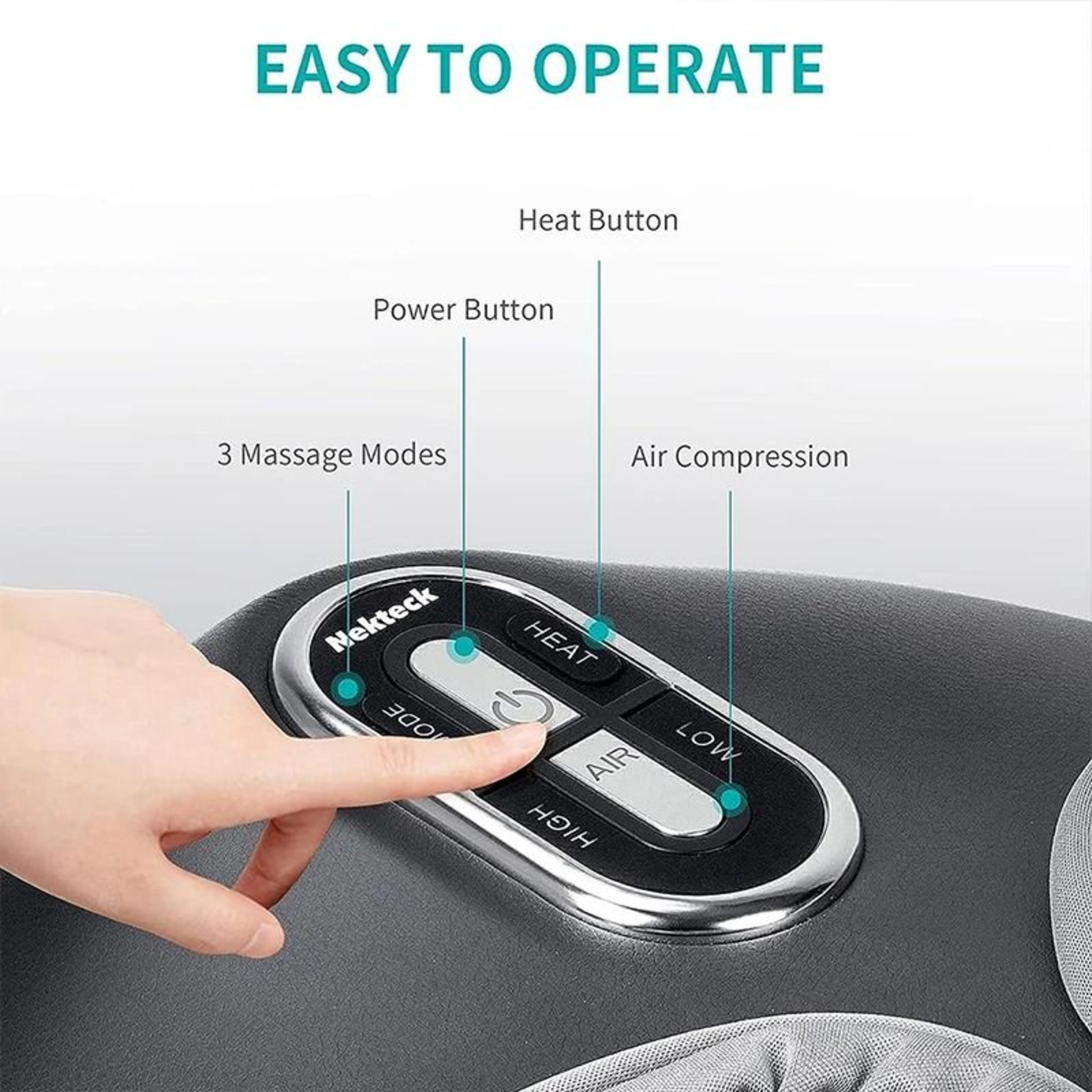 Foot Massager With Heat Air Compression And Shiatsu Kneading Rollers 3
