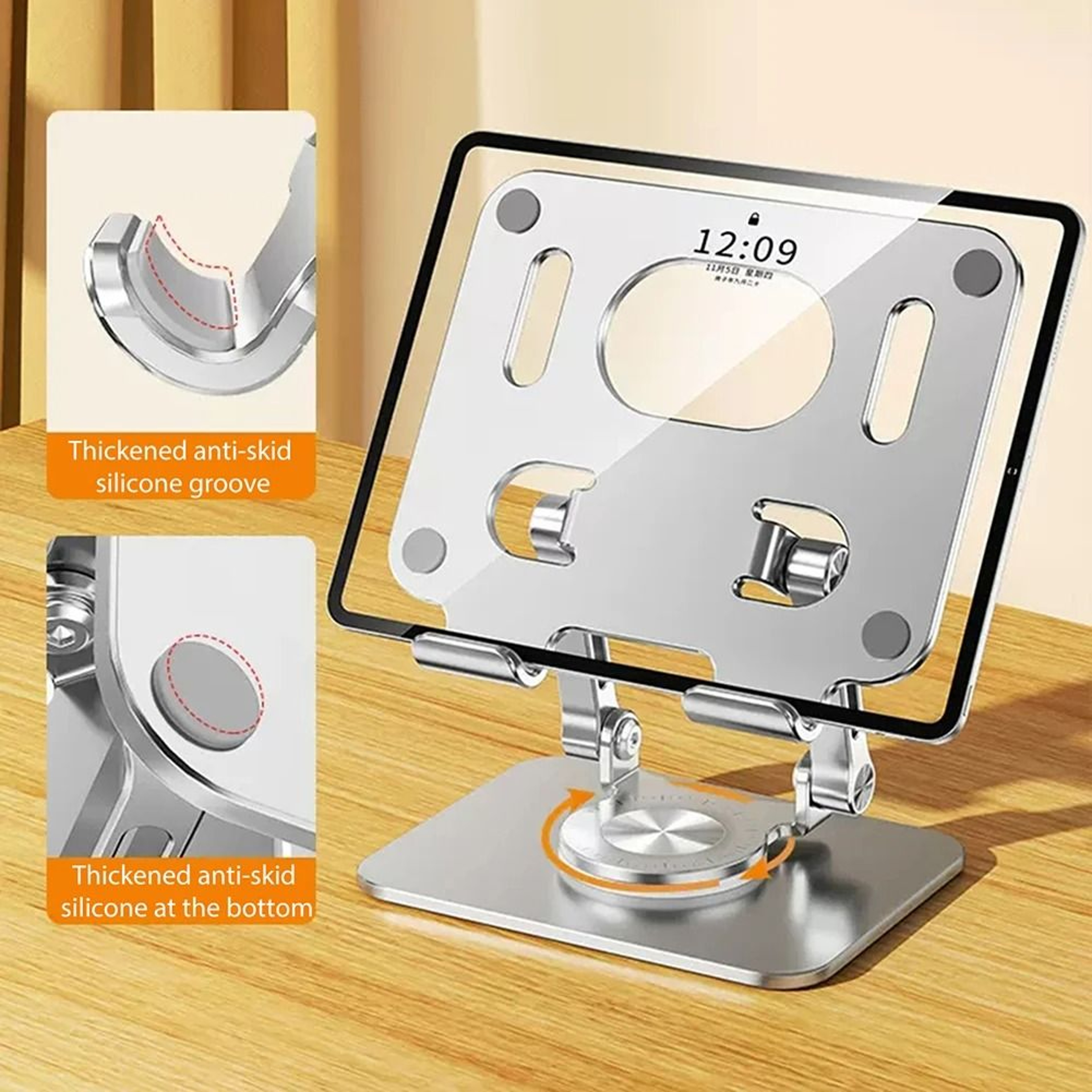 Foldable Mobile Phone And Tablet Holder 360 Degree Rotating Adjustable Stand 2