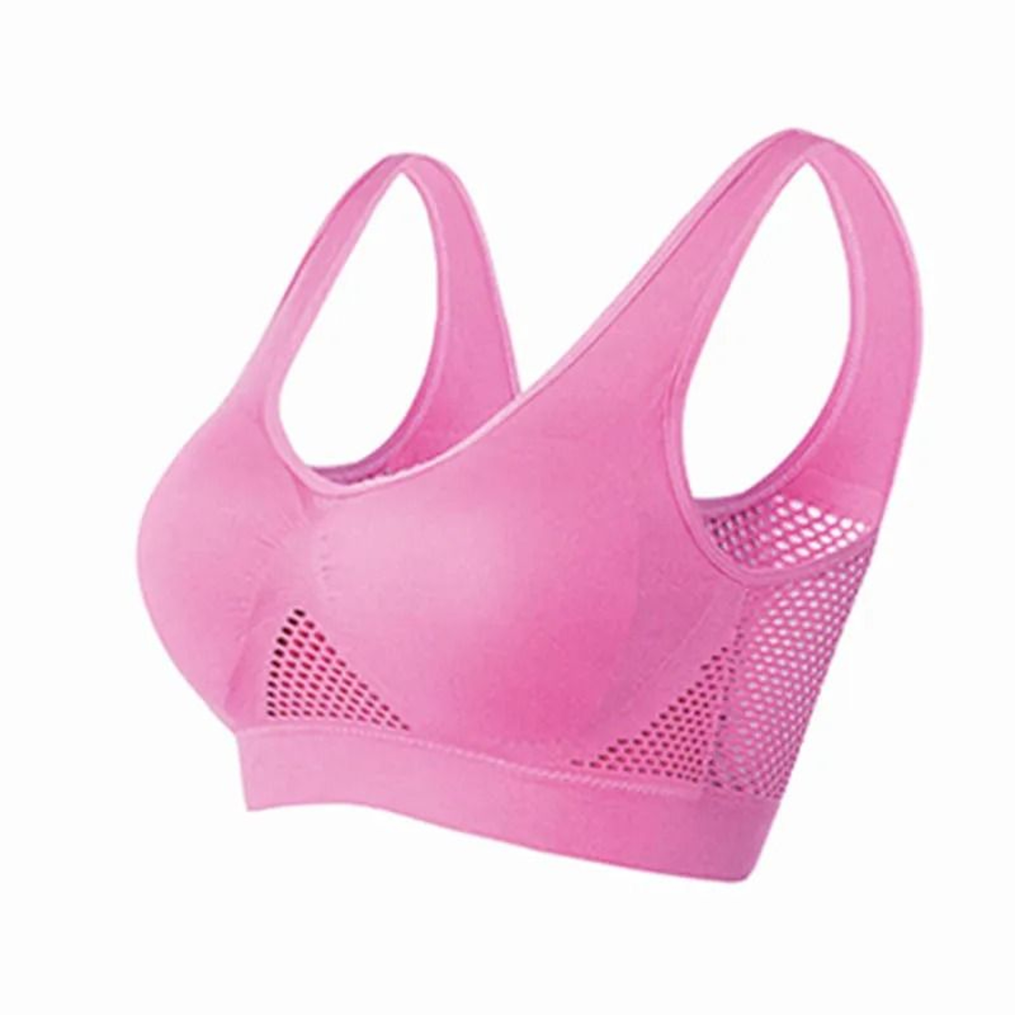 Women Seamless Sports Bra Top With Removable Padding Breathable Fitness Bra 10