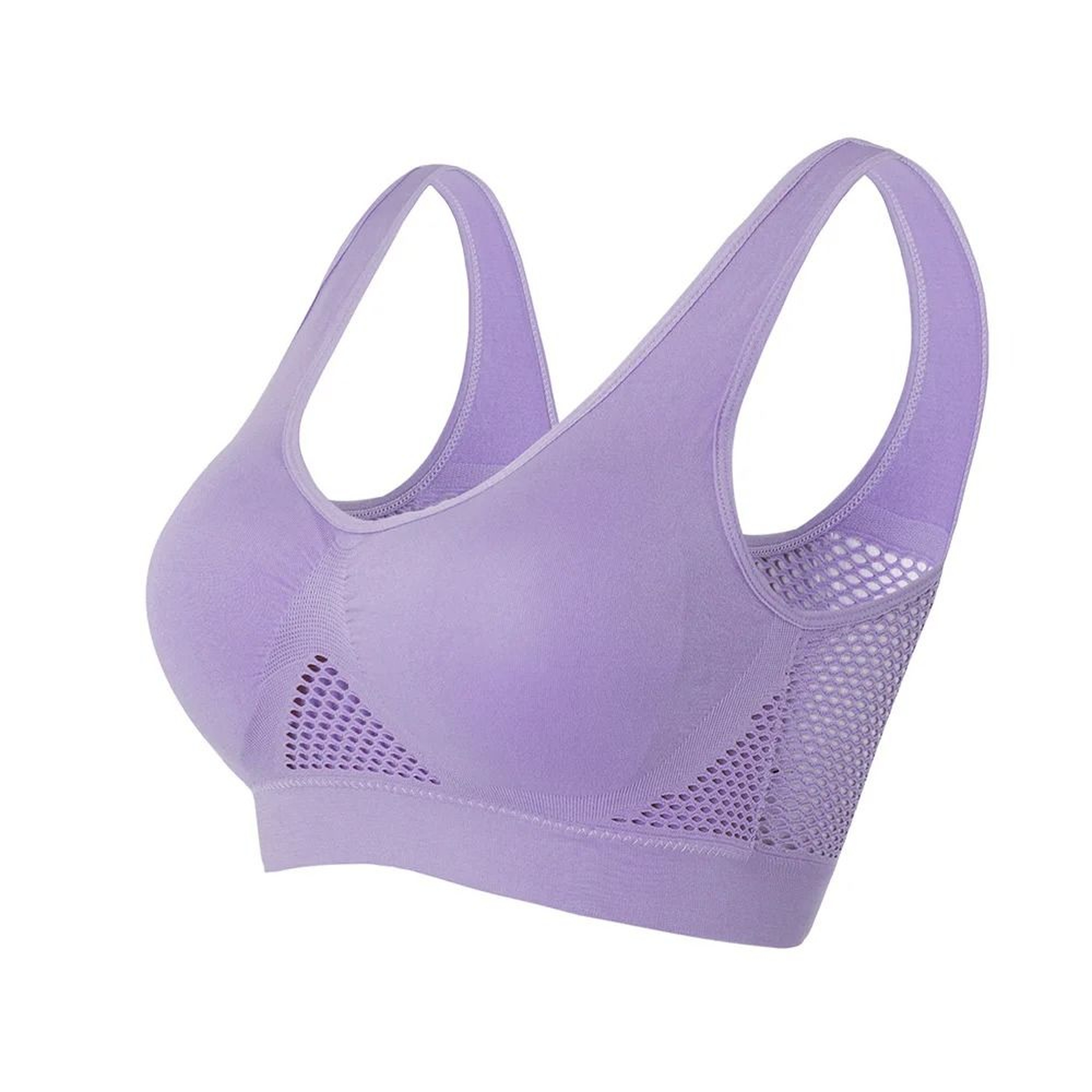 Women Seamless Sports Bra Top With Removable Padding Breathable Fitness Bra 11