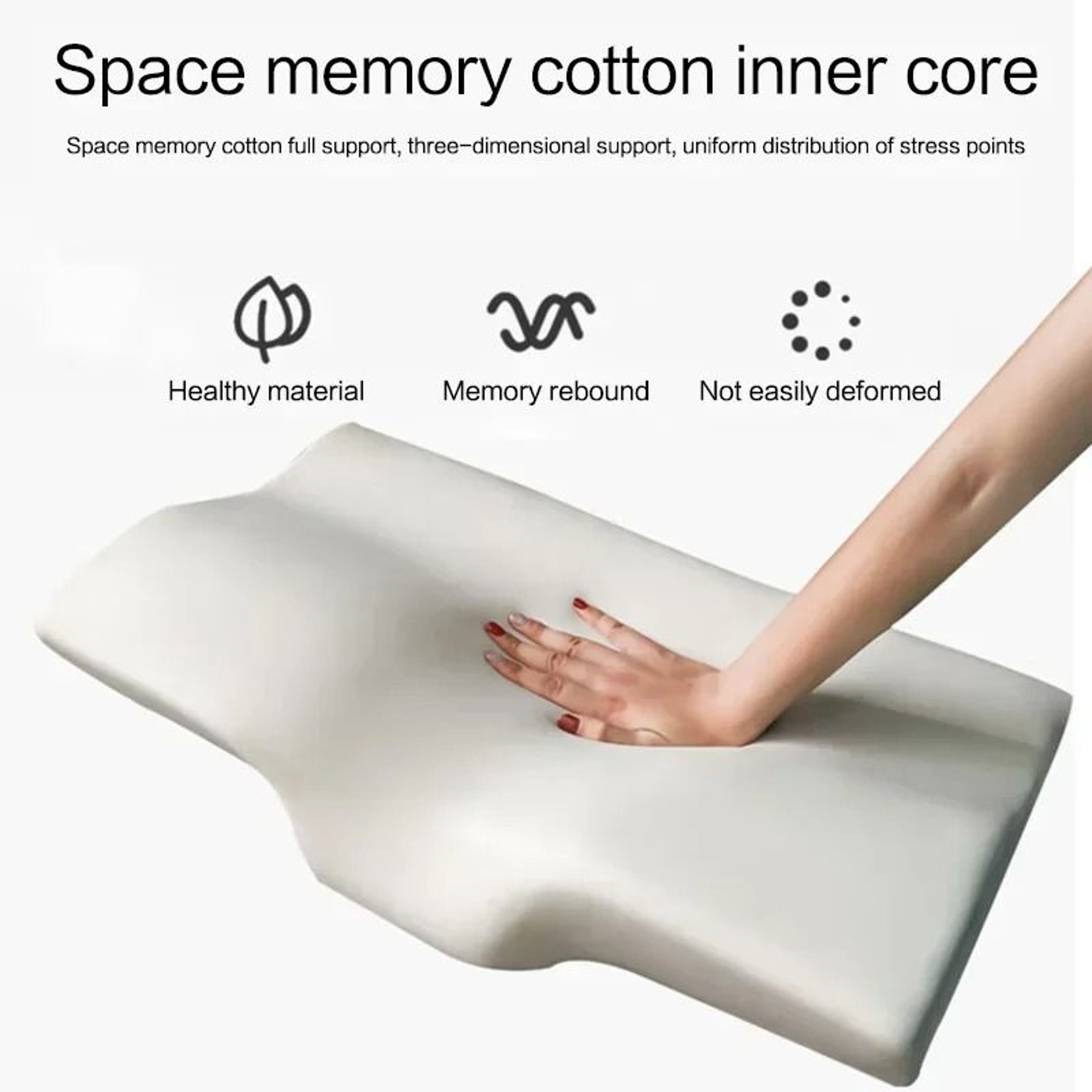 Cervical Memory Foam Neck Pillow With AntiSnoring Support And Slow Rebound Comfort 3