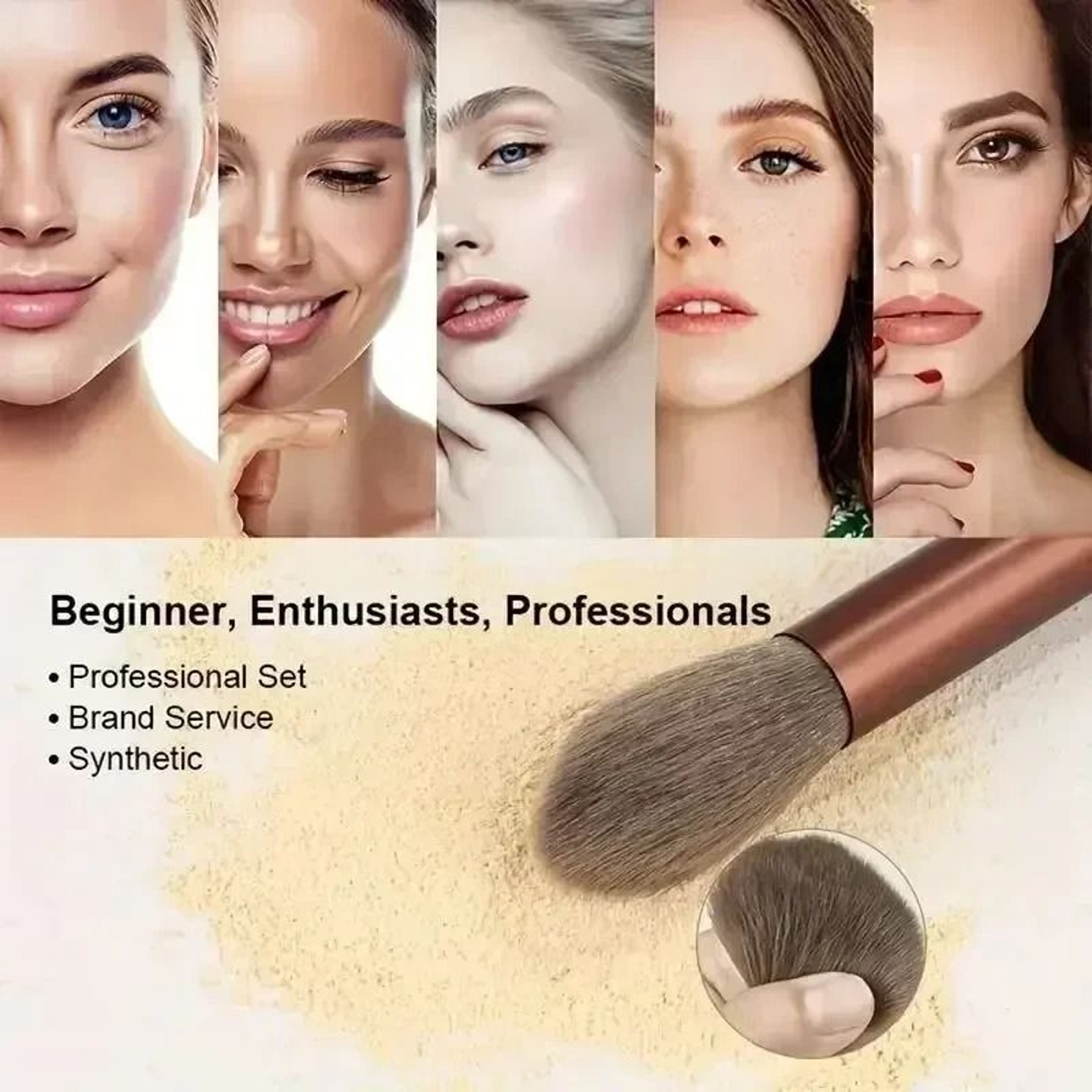Makeup Brush Set Soft Fluffy Professional Cosmetic Brushes For Foundation And Eyeshadow 3