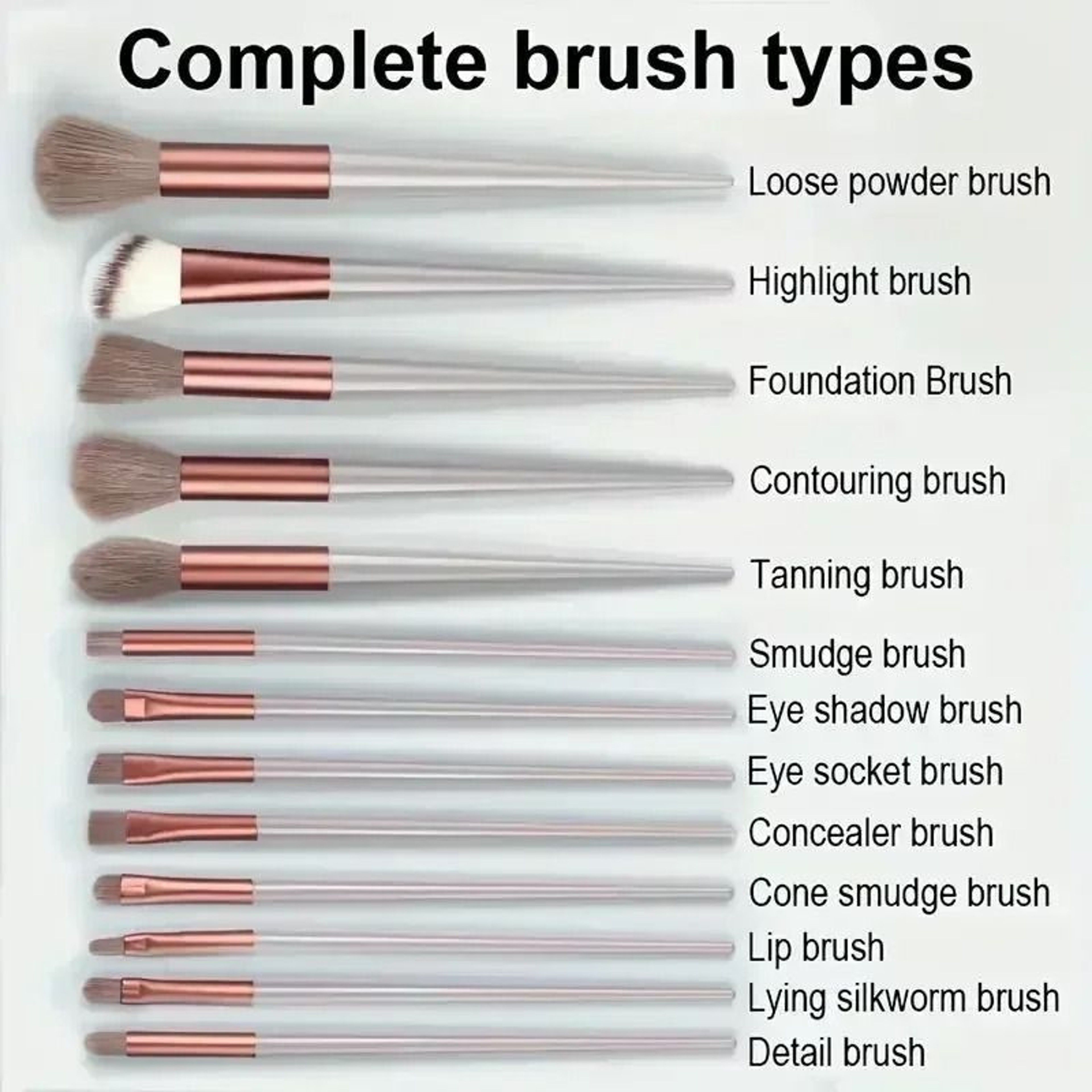 Makeup Brush Set Soft Fluffy Professional Cosmetic Brushes For Foundation And Eyeshadow 5