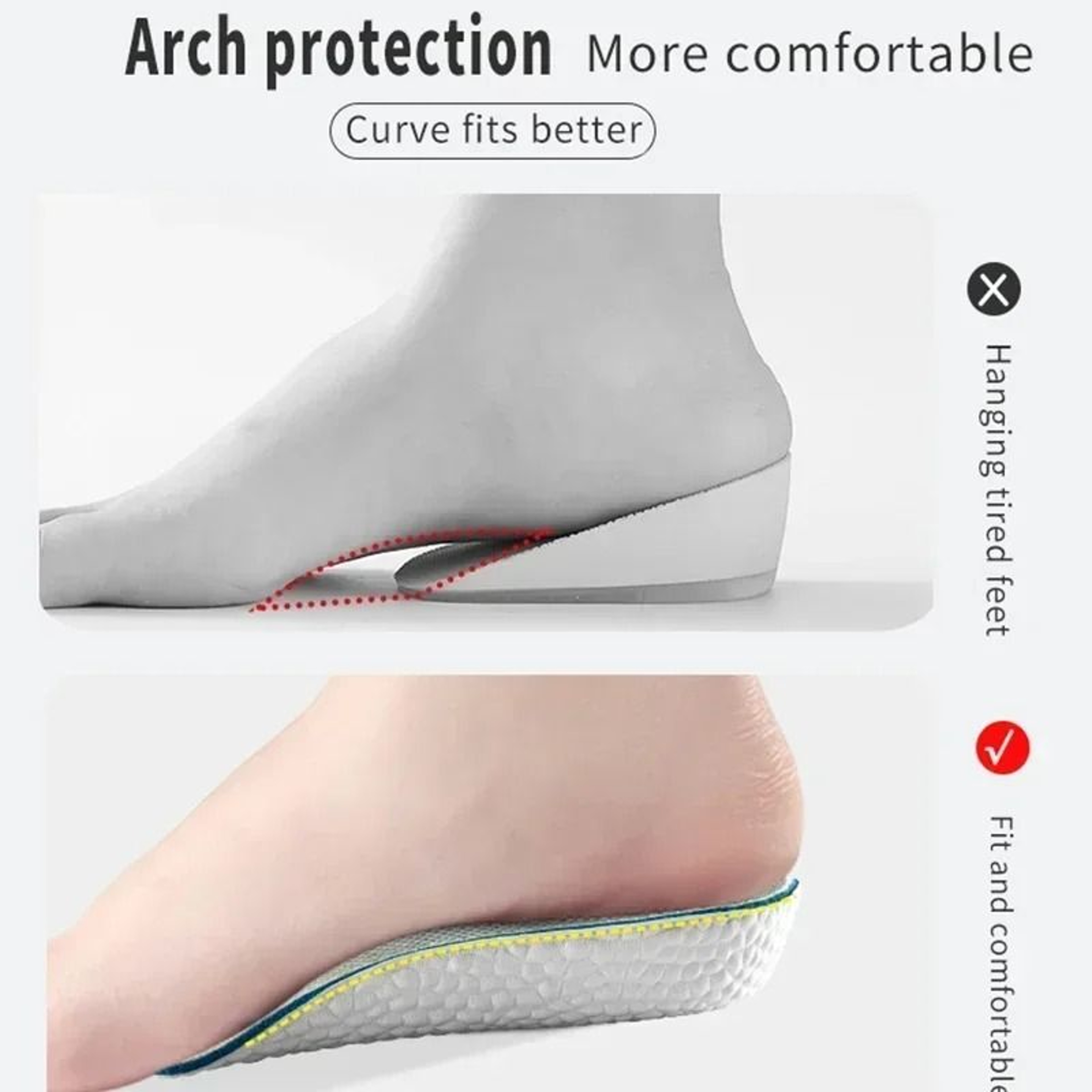 Memory Foam Height Increase Insoles With Arch Support 2