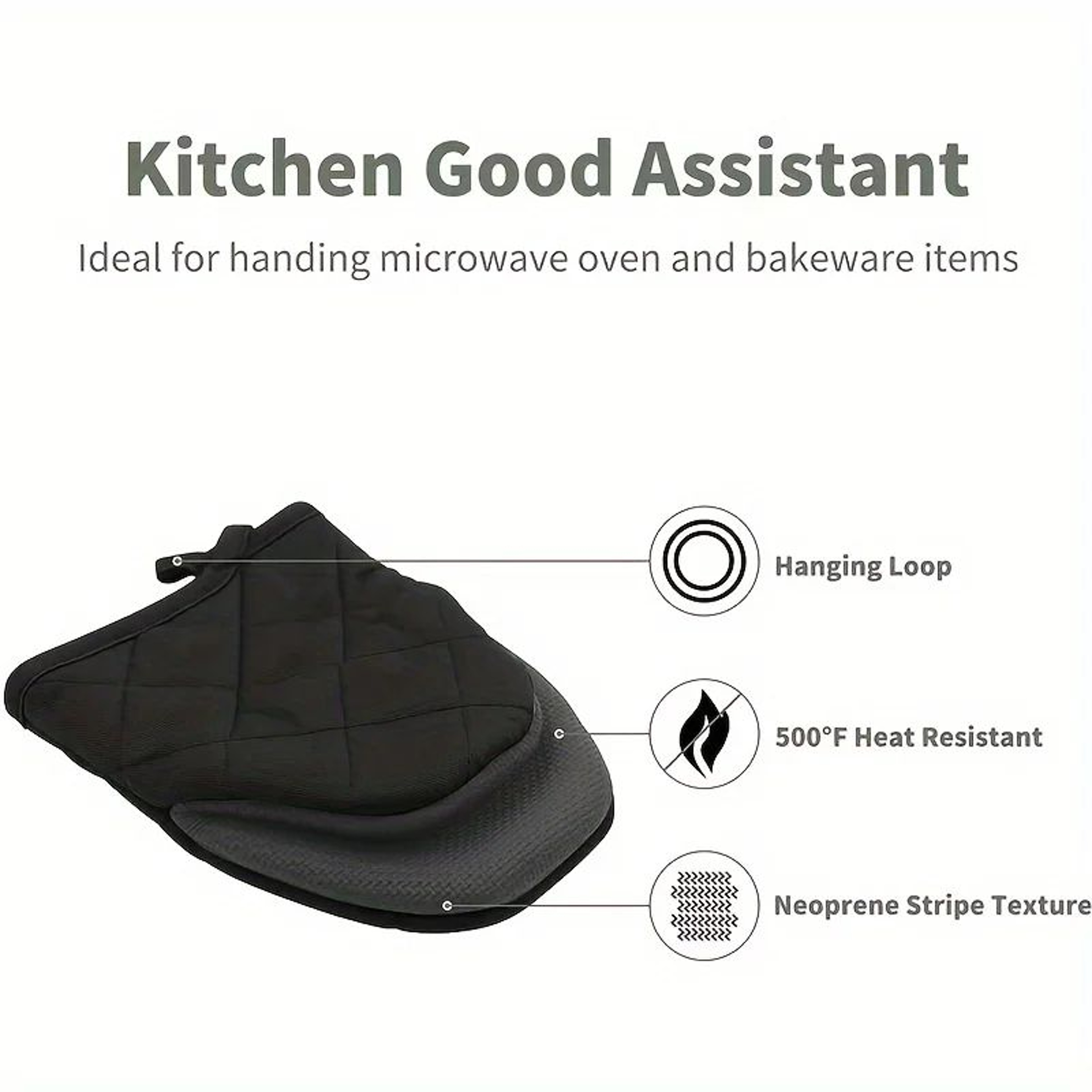 Multilayer Silicone Oven Mitts Non Slip Heat Resistant Kitchen Gloves For Cooking And Baking 3