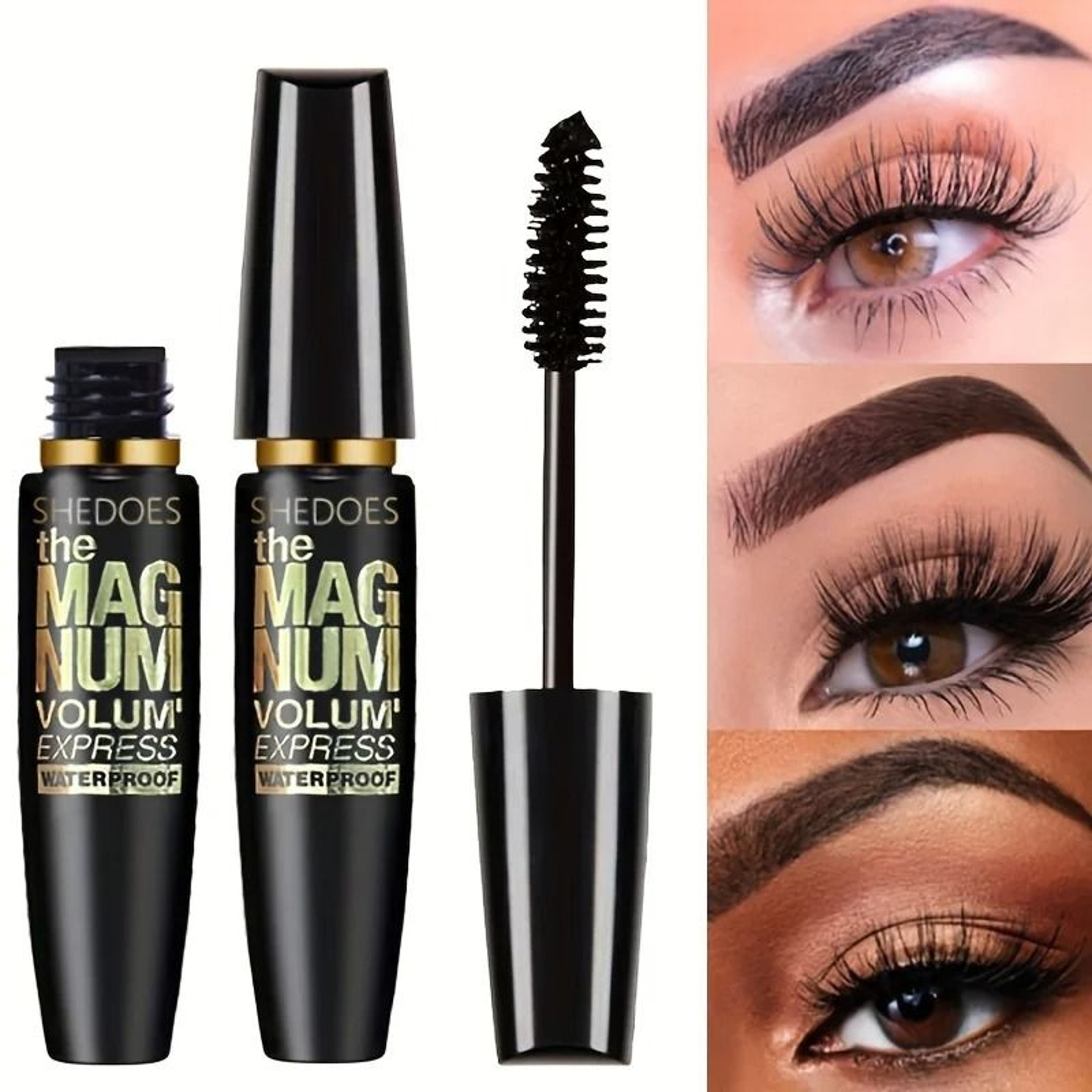4D Black Waterproof Mascara Lengthening Thickening And Curling Liquid Fiber Lash Makeup 2