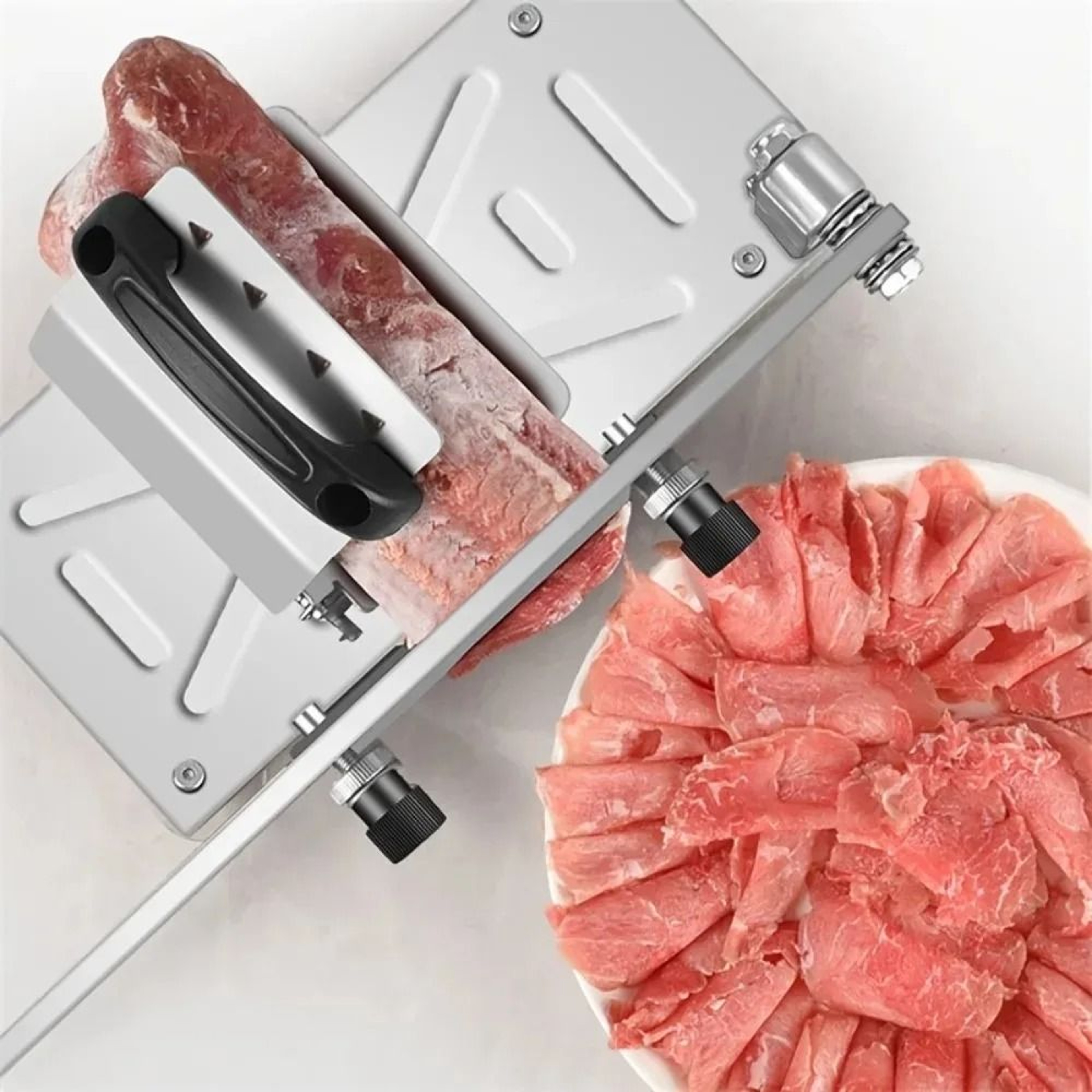 Stainless Steel Manual Meat Slicer  Portable Frozen Food And Vegetable Cutter For Home Kitchen 3