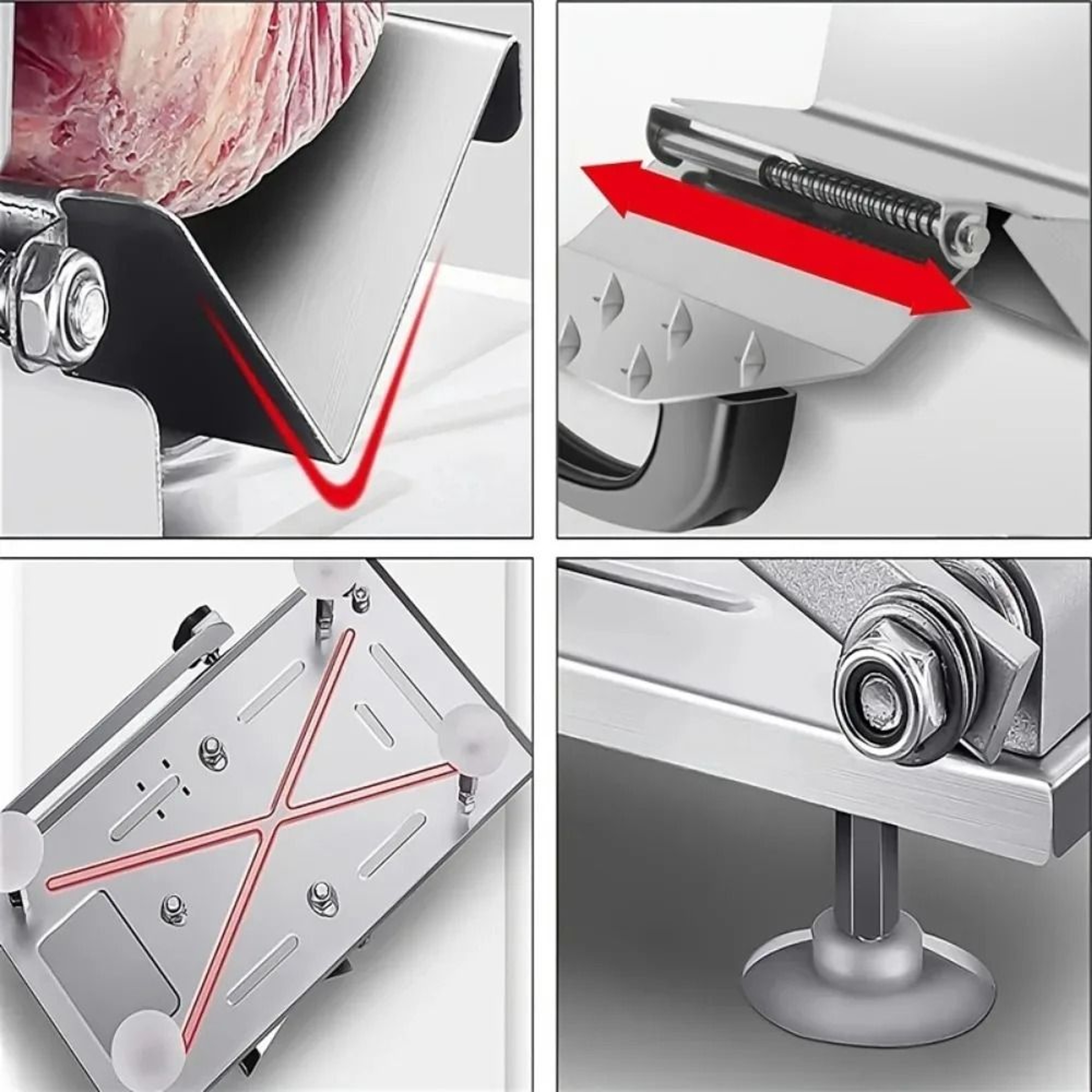 Stainless Steel Manual Meat Slicer  Portable Frozen Food And Vegetable Cutter For Home Kitchen 5