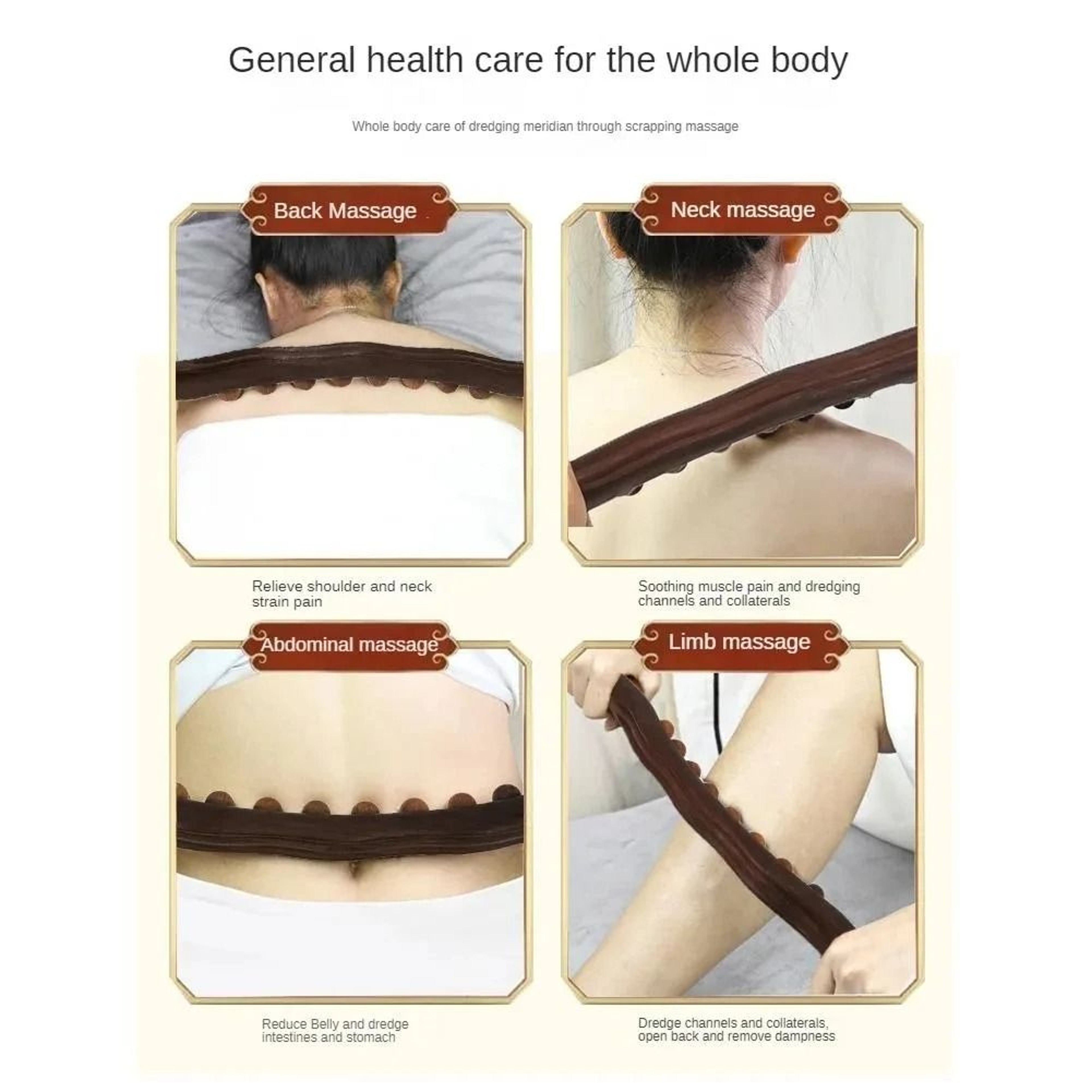 Wooden Gua Sha Massage Stick Body Slimming Tool 2